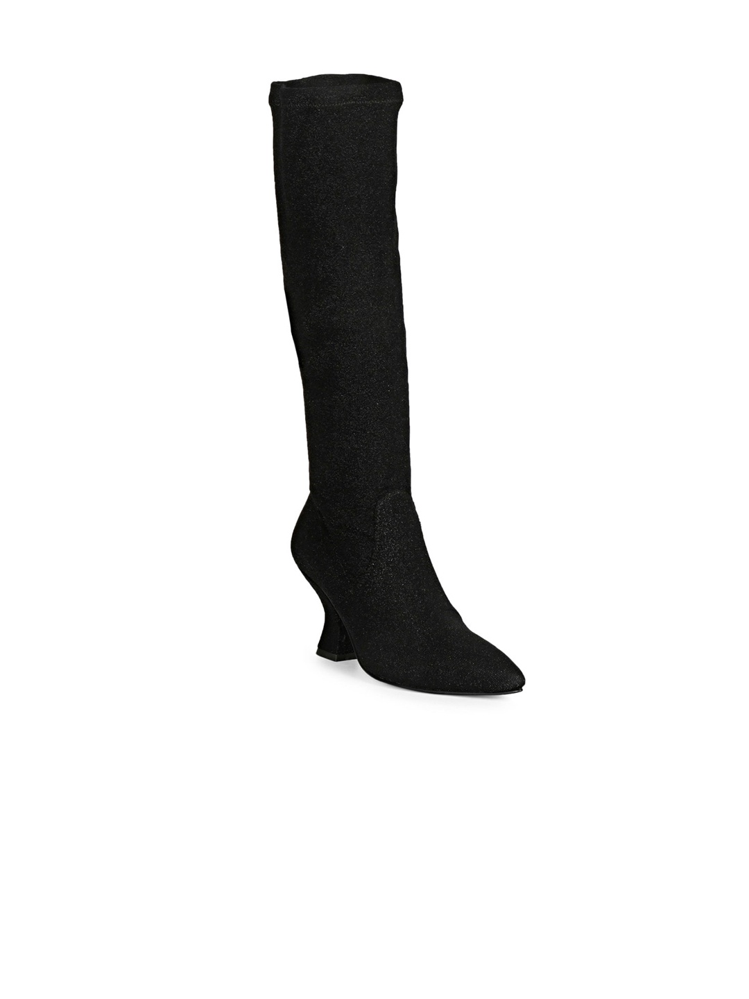 

Saint G Women Stretch Leather Knee High Boots, Black
