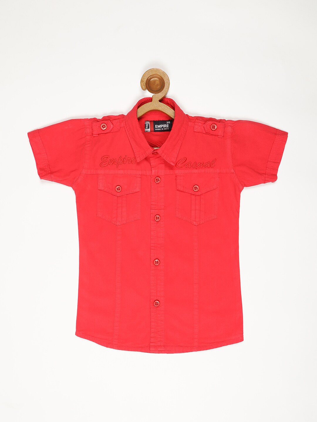 

V2 Value & Variety Boys Casual Shirt, Red