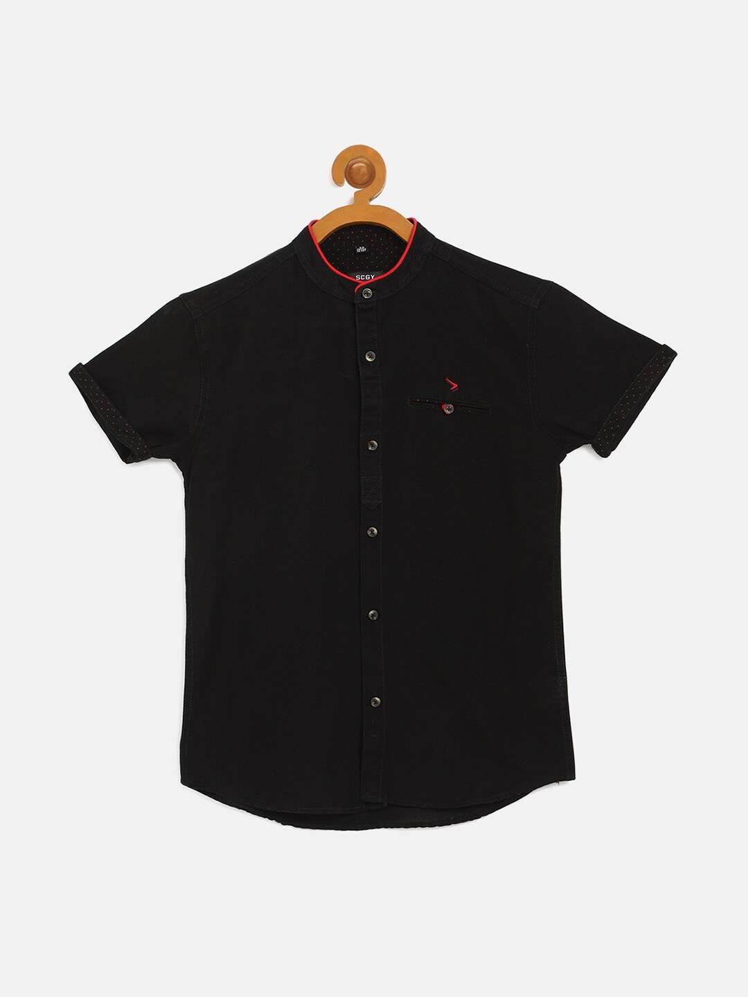 

V2 Value & Variety Boys Cotton Casual Shirt, Black