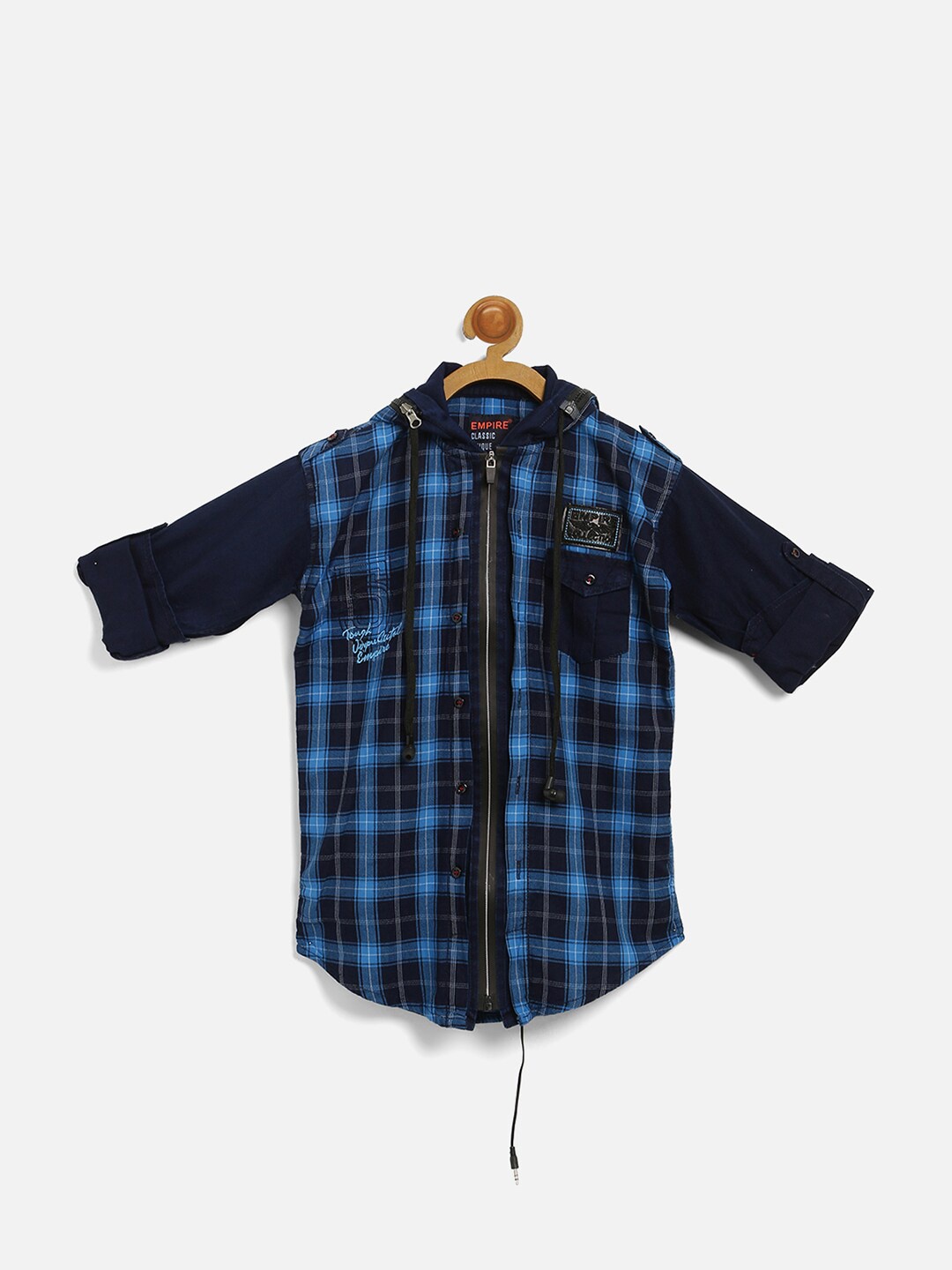 

V2 Value & Variety Boys Checked Casual Shirt, Blue