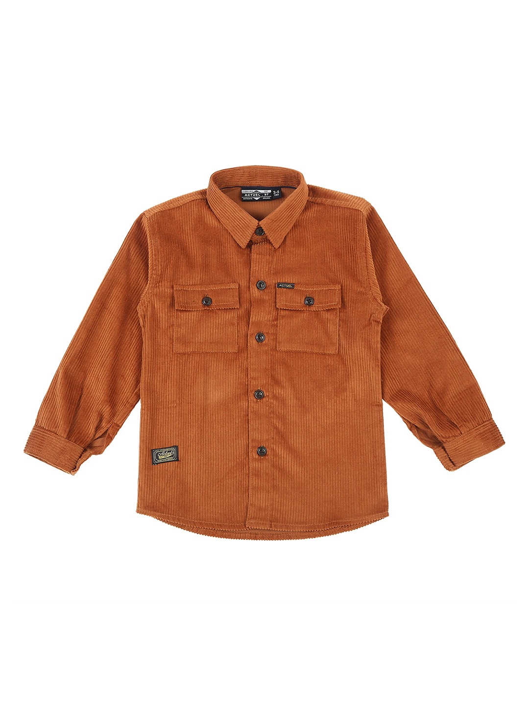 

Actuel Boys Comfort Cotton Casual Shirt, Brown