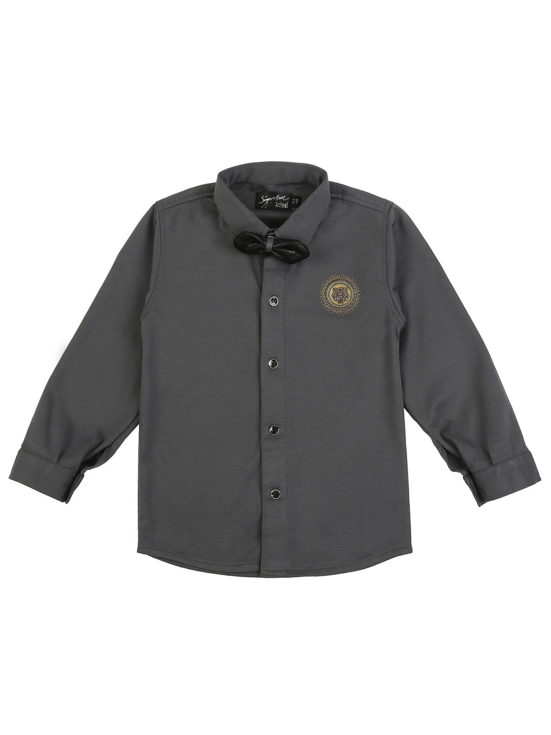 

Actuel Boys Cotton Solid Casual Shirt, Grey