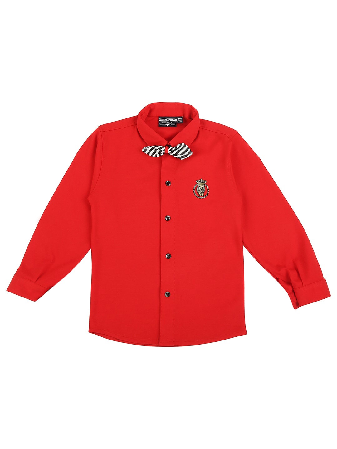 

Actuel Boys Cotton Solid Casual Shirt, Red
