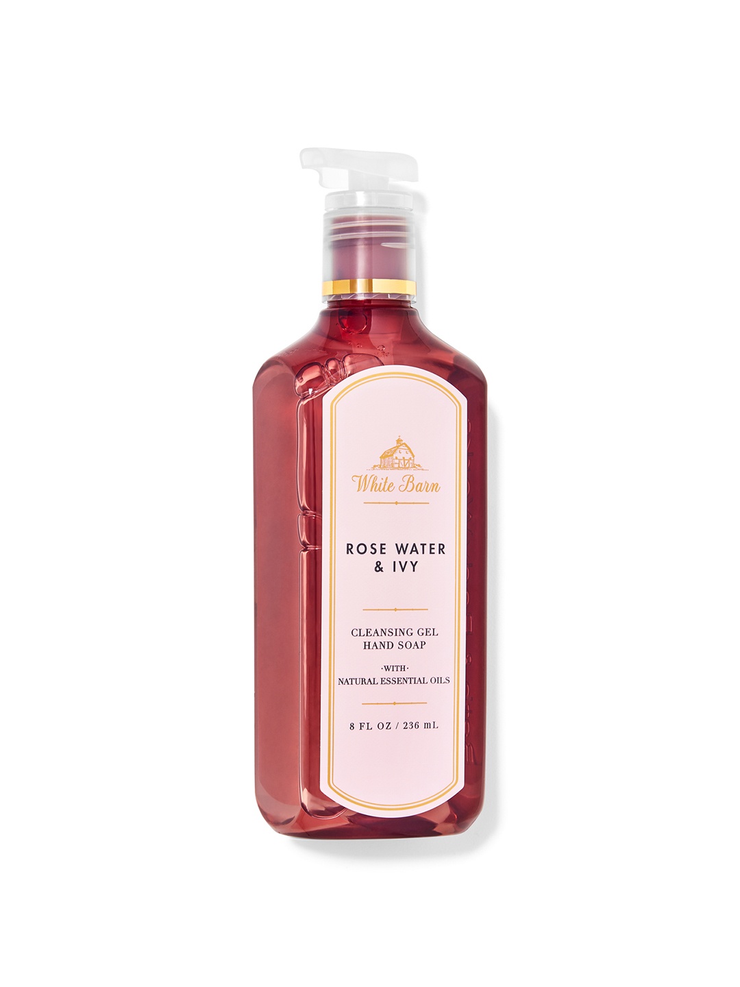 

Bath & Body Works Rose Water & Ivy Cleansing Gel Hand Soap - 236 ml, Pink