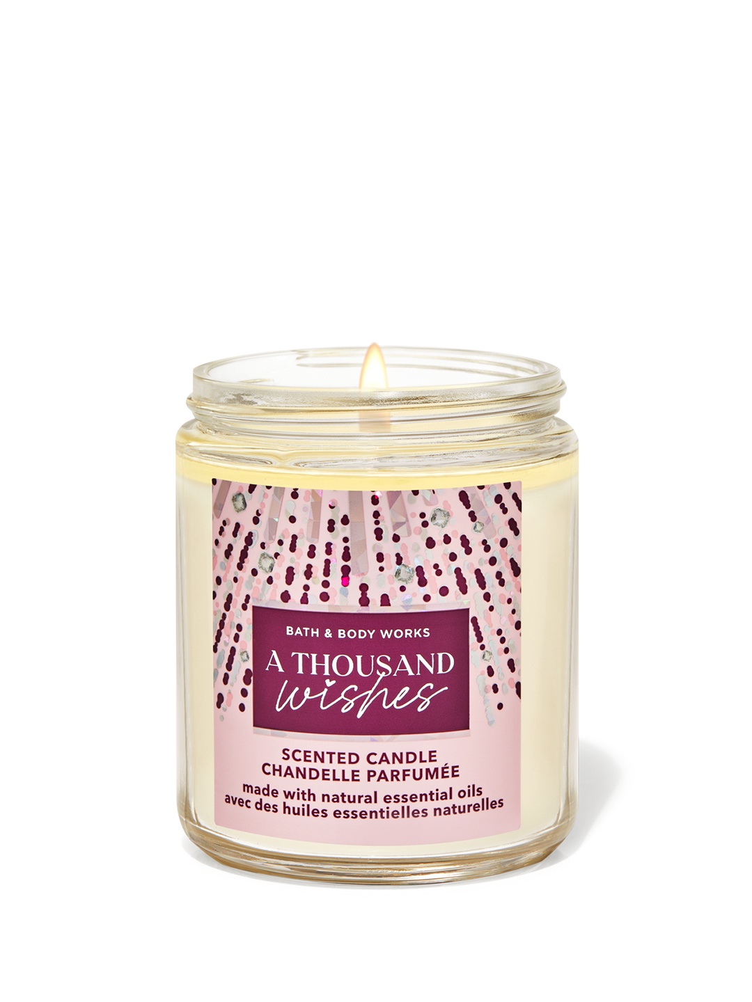 

Bath & Body Works A Thousand Wishes Single Wick Candle - 198 g, Pink