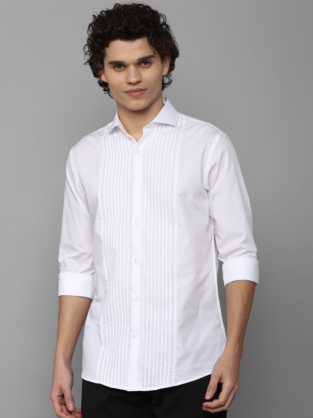 

Allen Solly Men Slim Fit Pure Cotton Casual Shirt, White