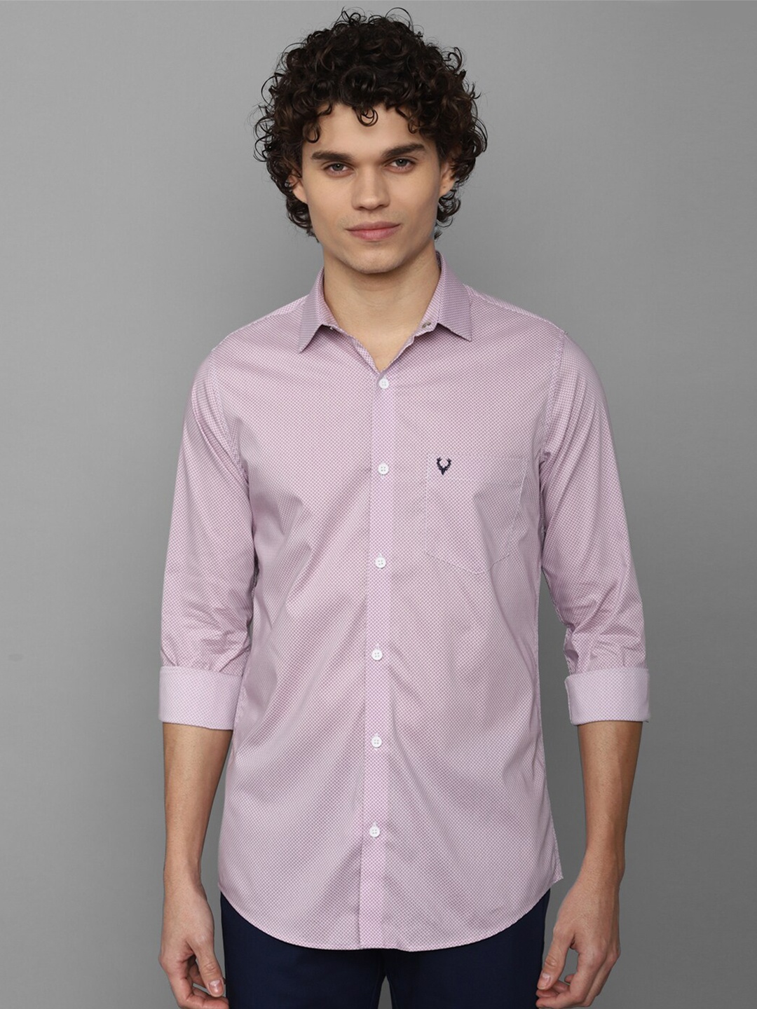 

Allen Solly Men Slim Fit Printed Casual Shirt, Lavender