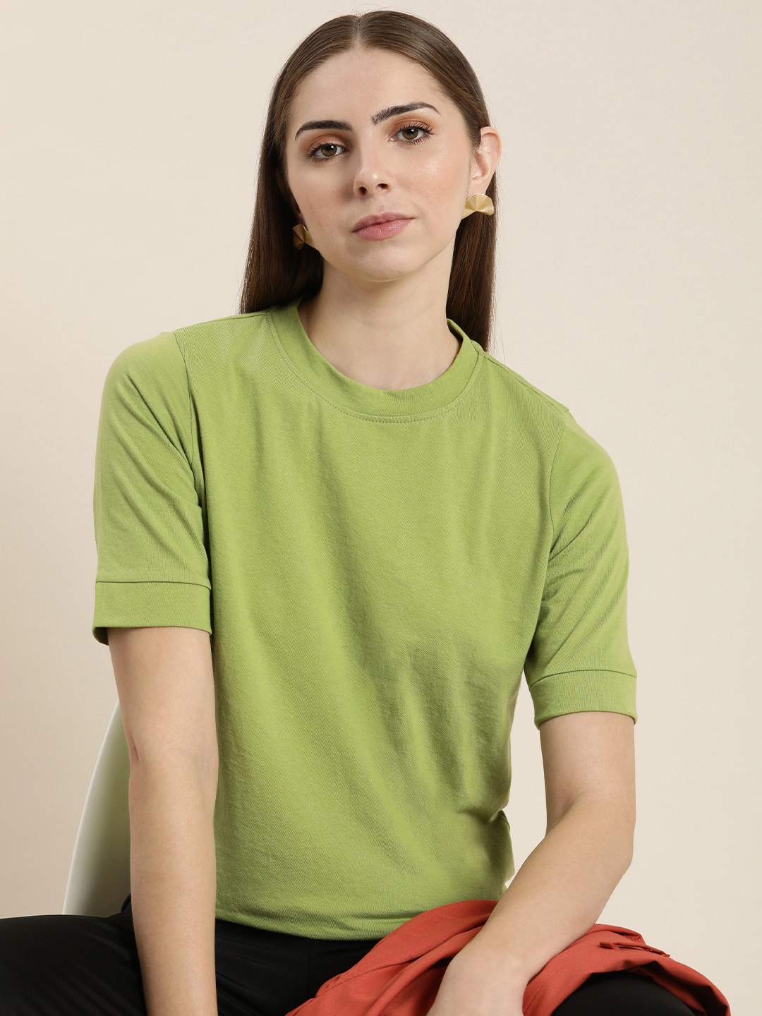 

her by invictus Round Neck T-shirt, Green