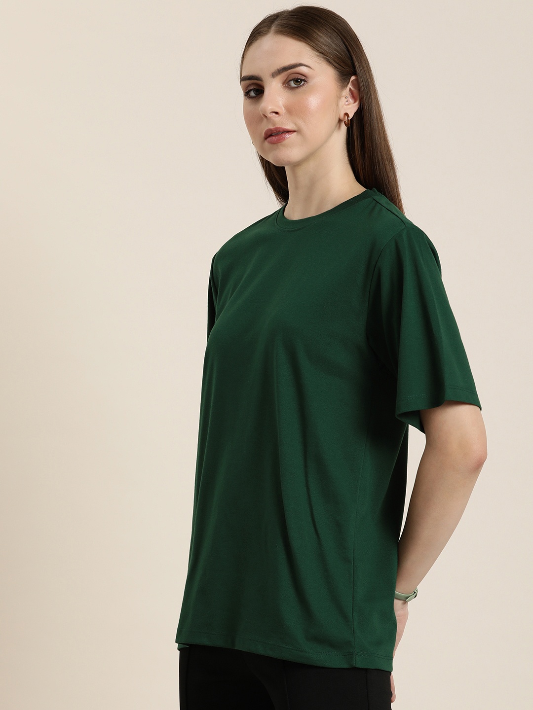 

her by invictus Round Neck T-shirt, Green