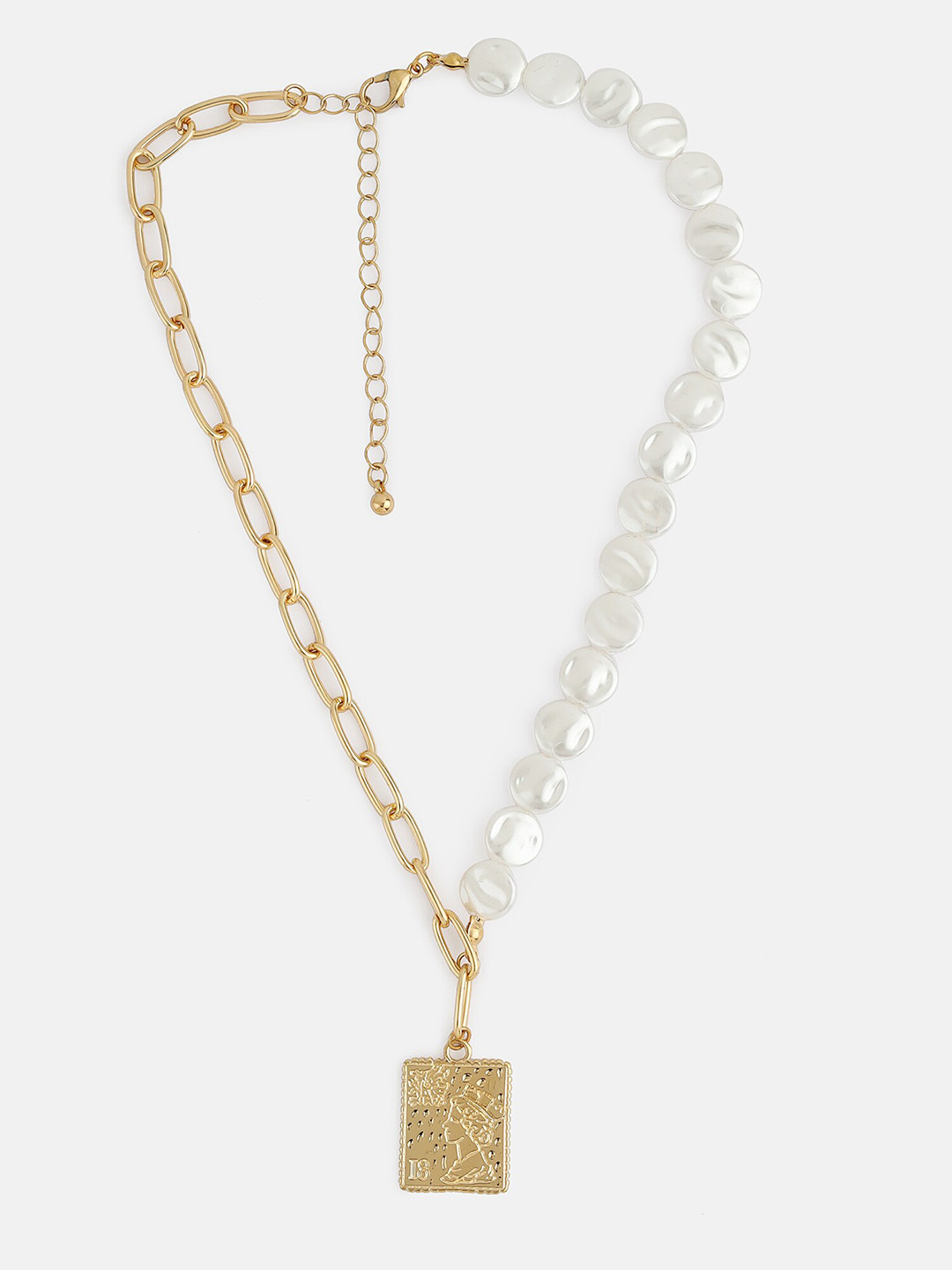 

Kazo White & Gold-Toned Antique Necklace