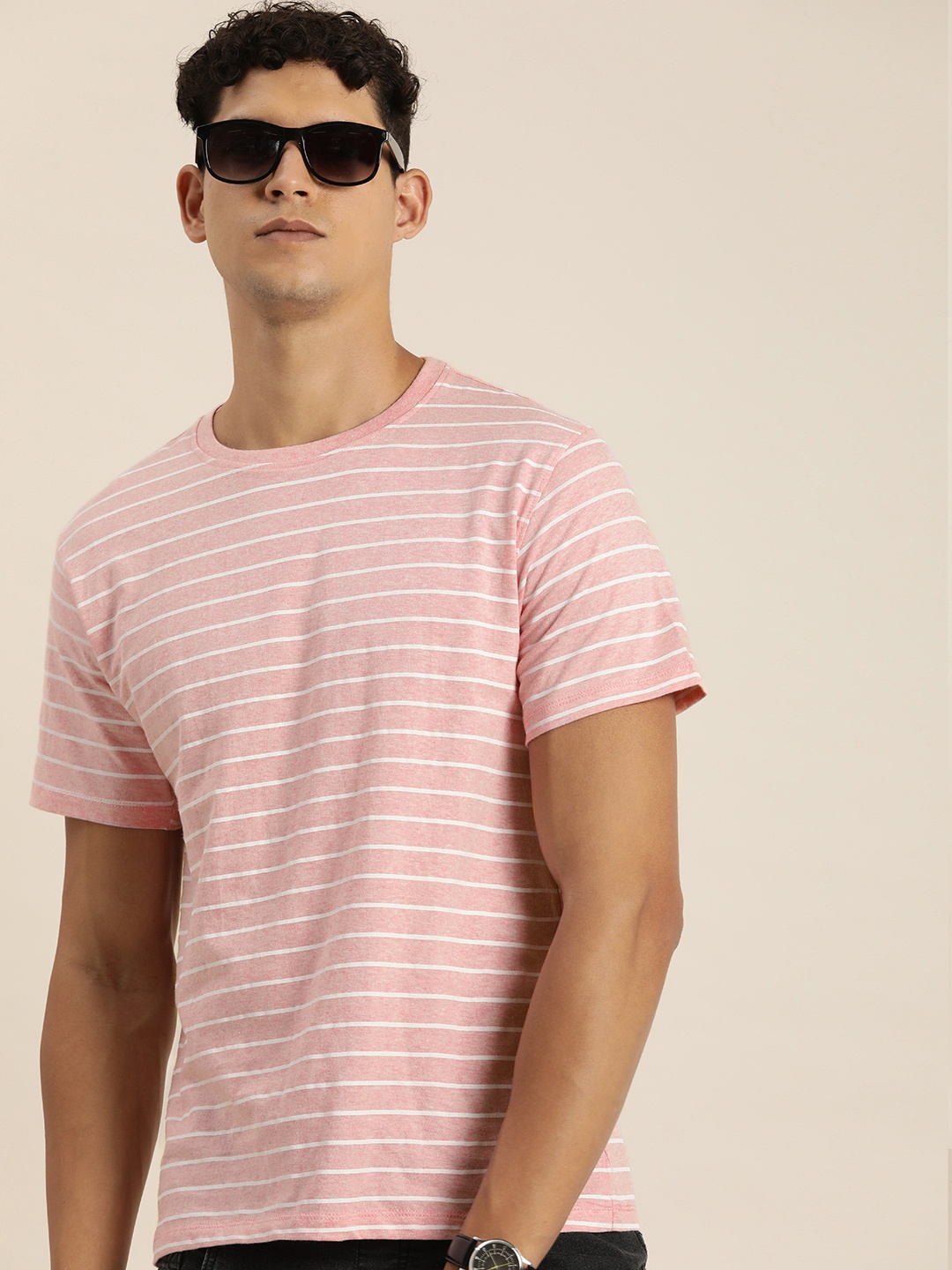 

INVICTUS Striped T-shirt, Pink