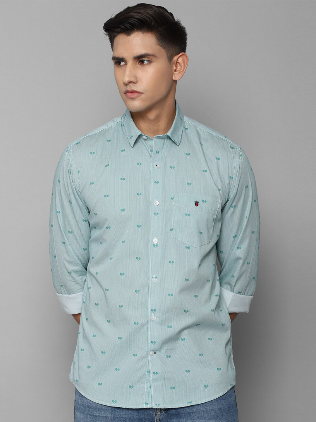 

Louis Philippe Sport Men Slim Fit Printed Casual Shirt, Green