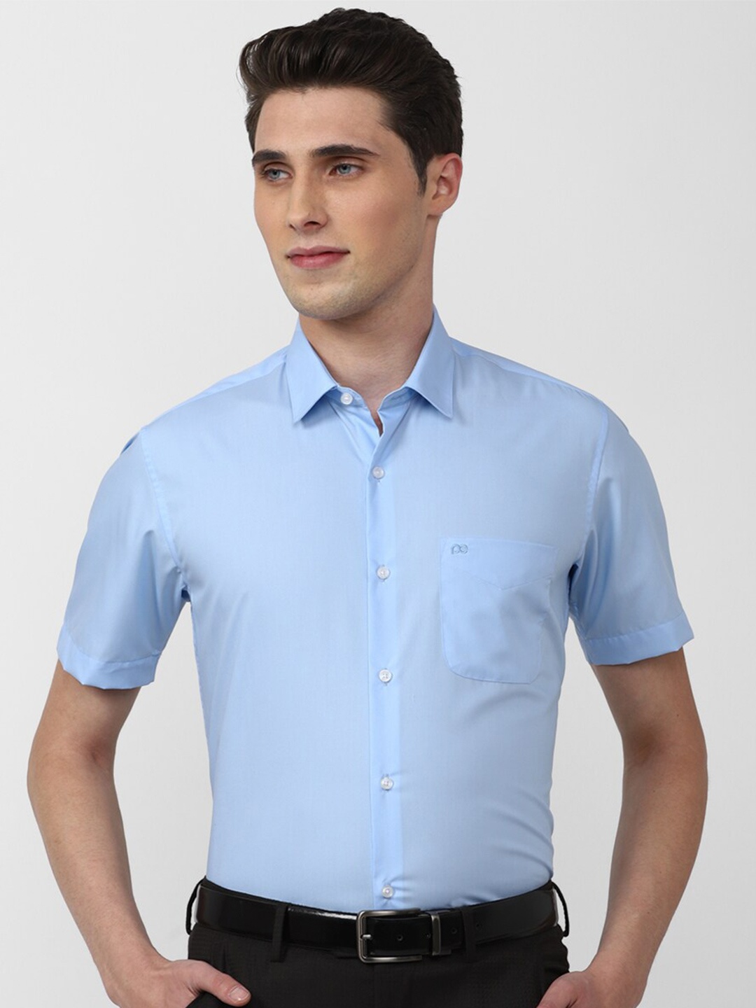 

Peter England Men Cotton Formal Shirt, Blue
