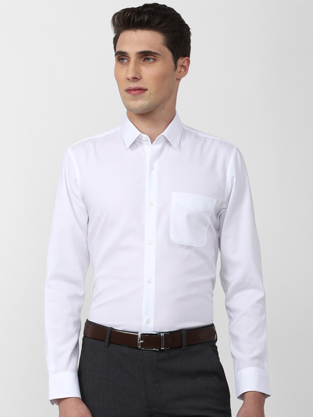 

Peter England Men Slim Fit Cotton Formal Shirt, White