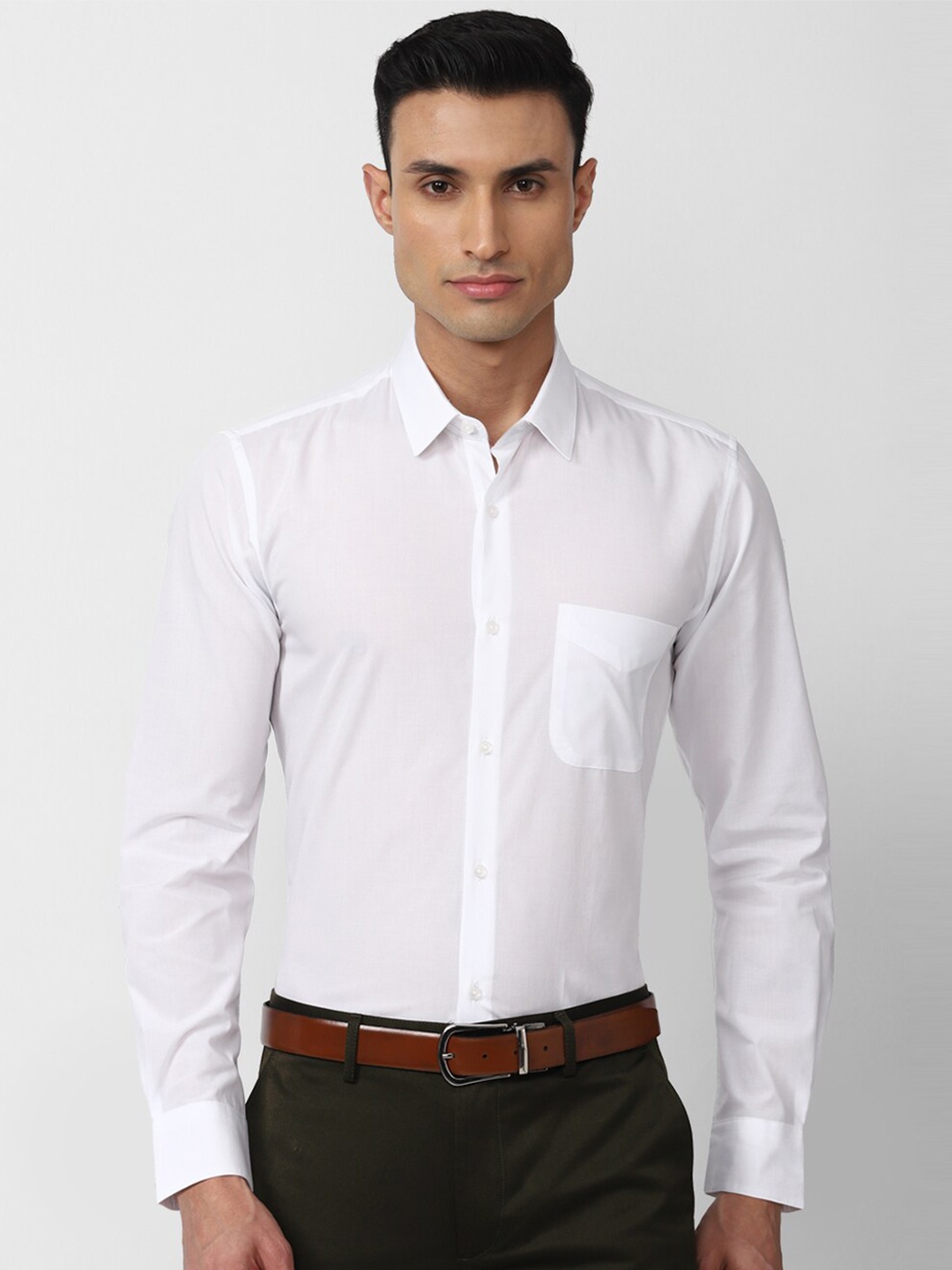 

Peter England Men Slim Fit Formal Shirt, White
