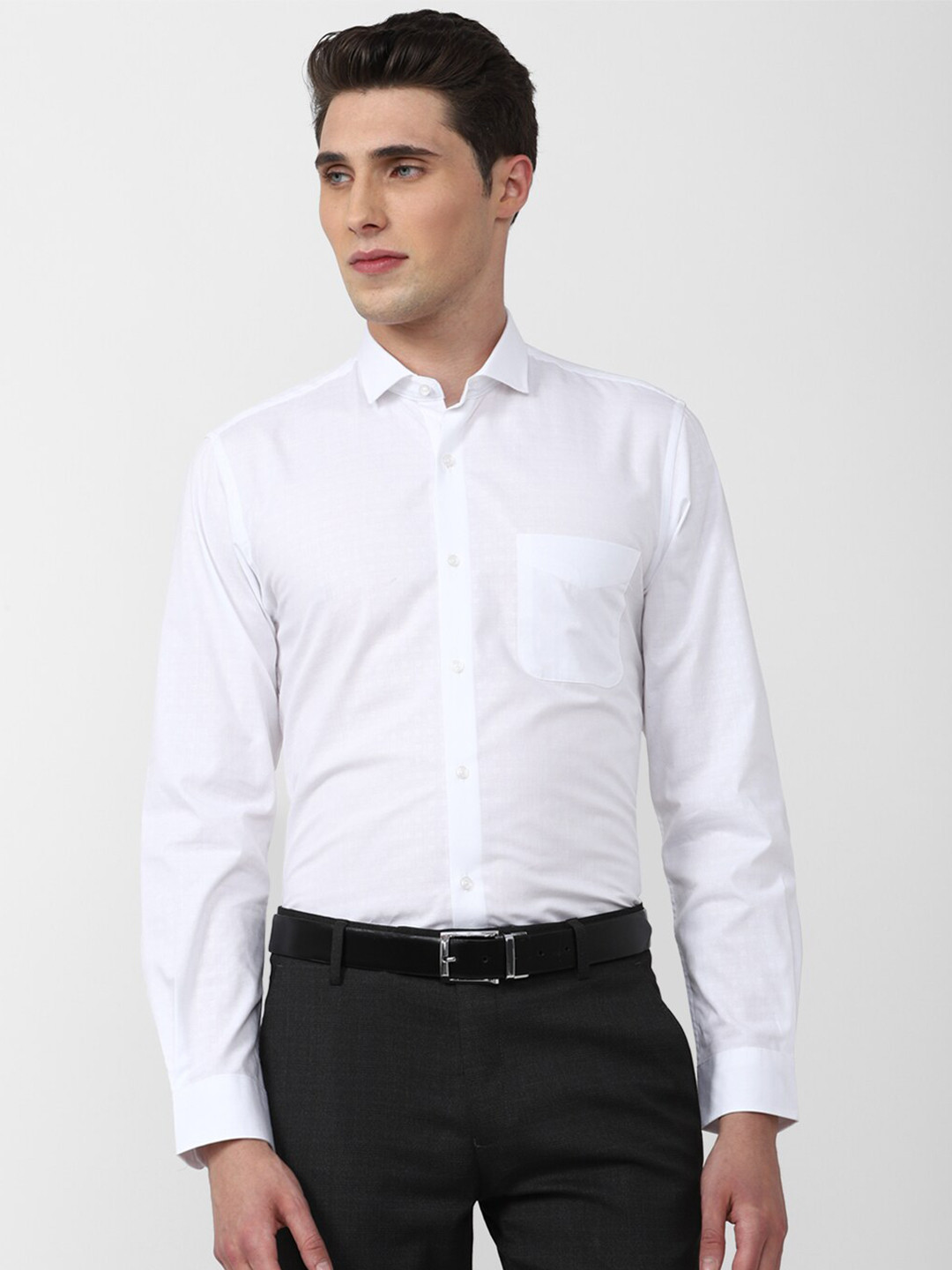 

Peter England Men Slim Fit Cotton Formal Shirt, White