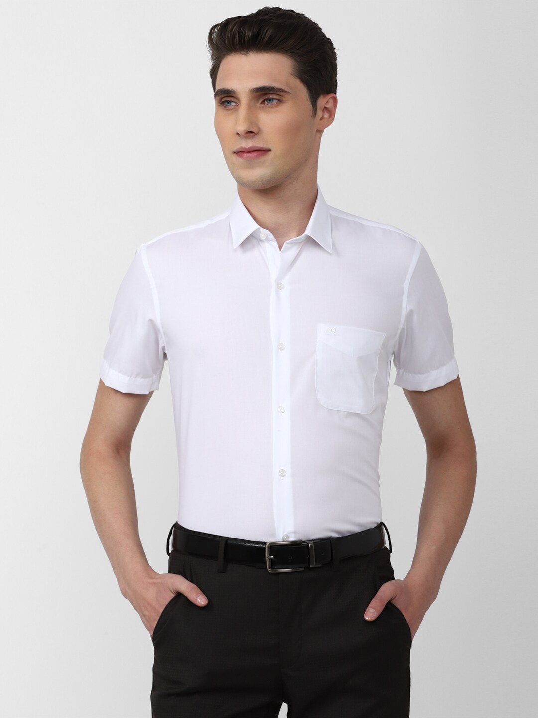 

Peter England Men Slim Fit Pure Cotton Formal Shirt, White