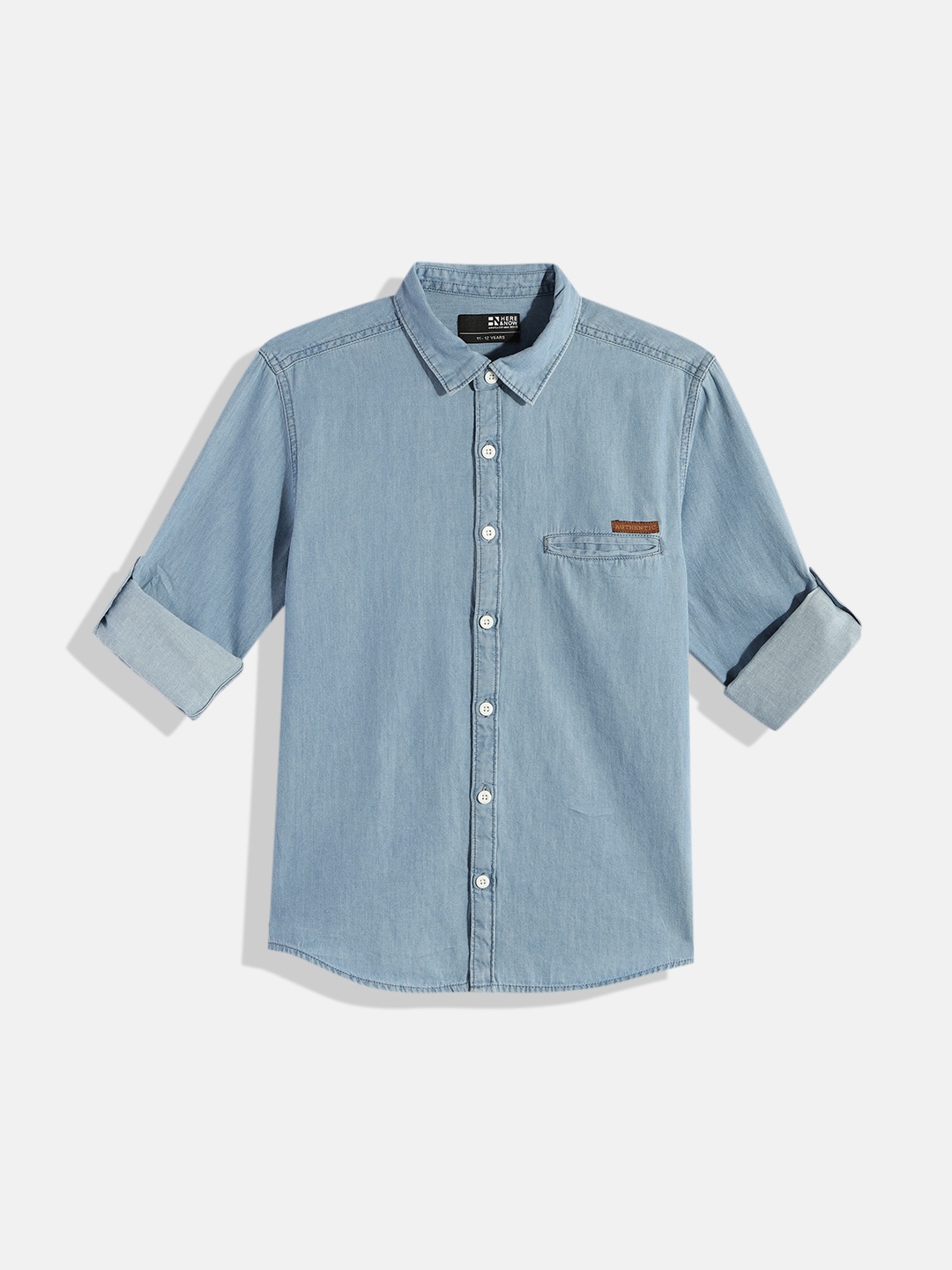 

HERE&NOW Boys Pure Cotton Casual Shirt, Blue