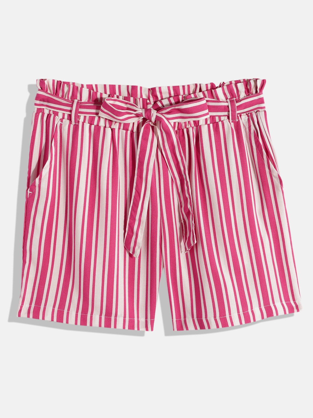 

HERE&NOW Girls Striped Shorts, Pink
