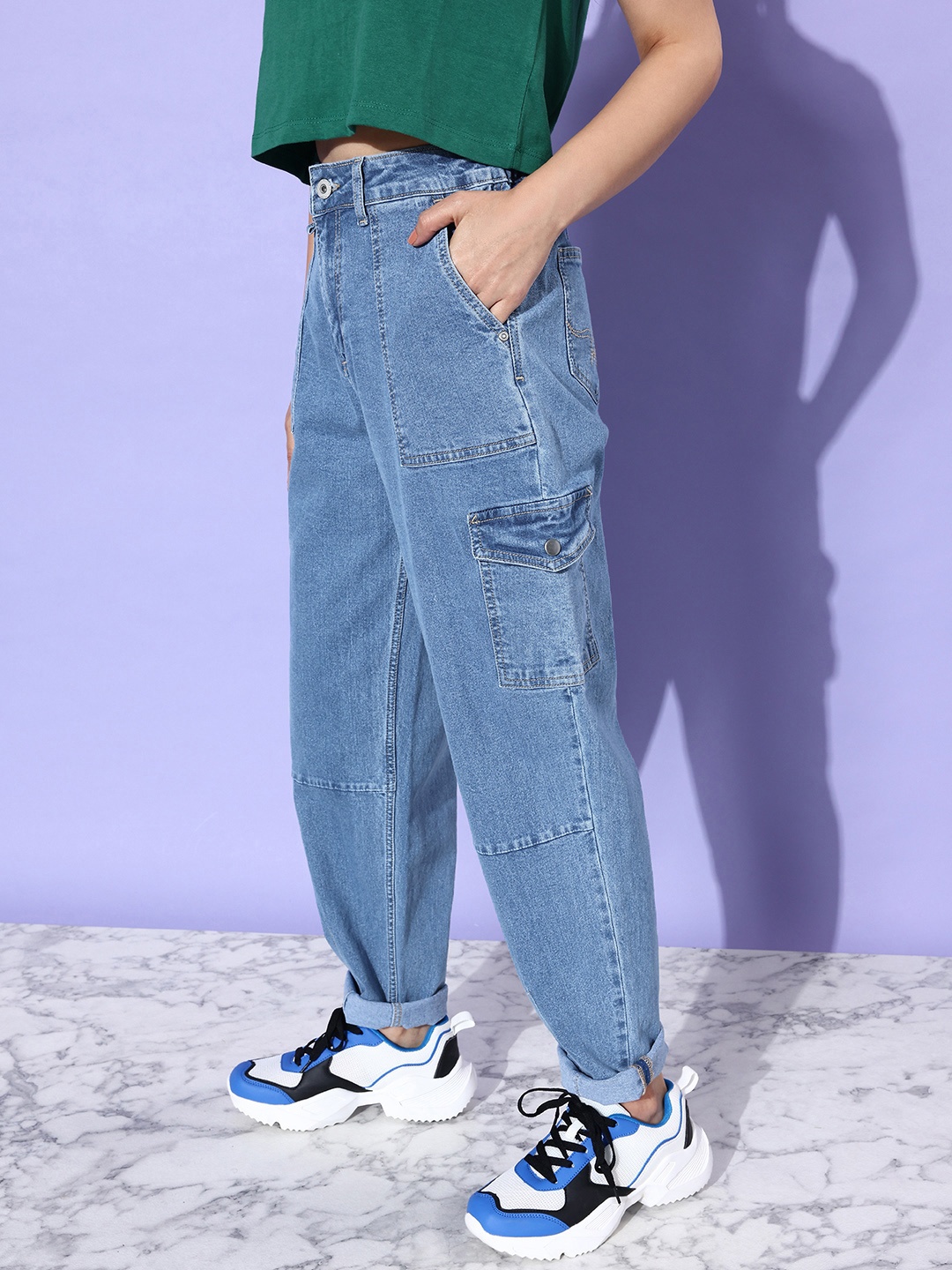 

The Roadster Lifestyle Co. Women Blue We May Party Upgraded denim Jeans