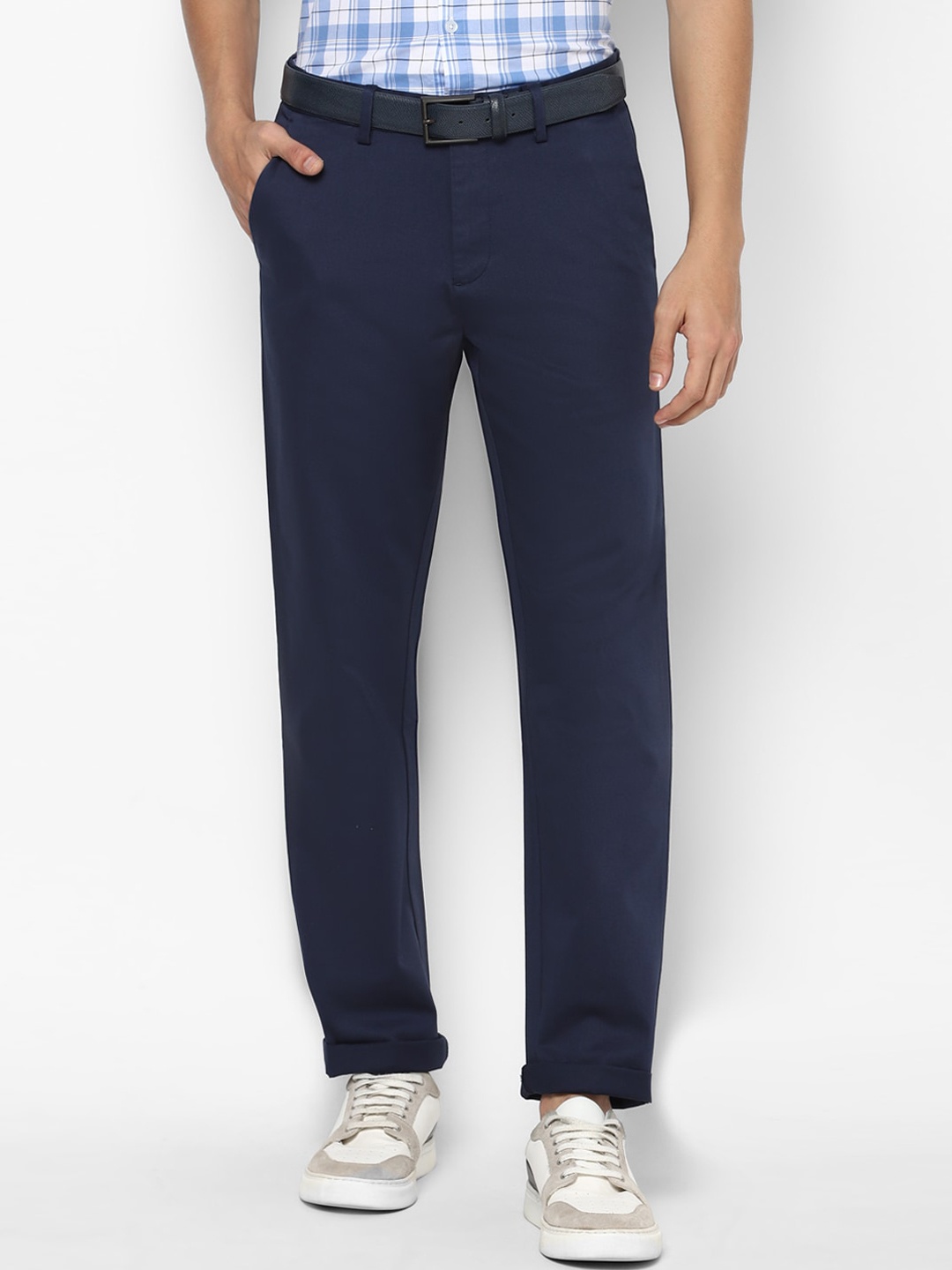 

Allen Solly Men Regular Trouser, Navy blue
