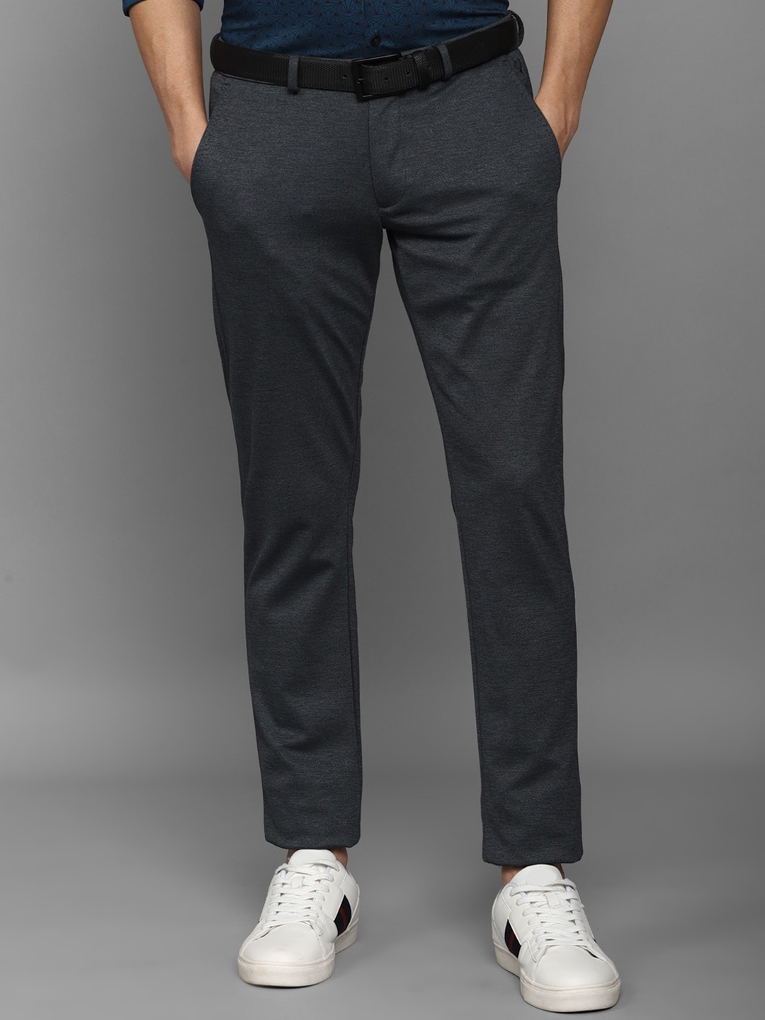 

Allen Solly Men Slim Fit Trousers, Charcoal