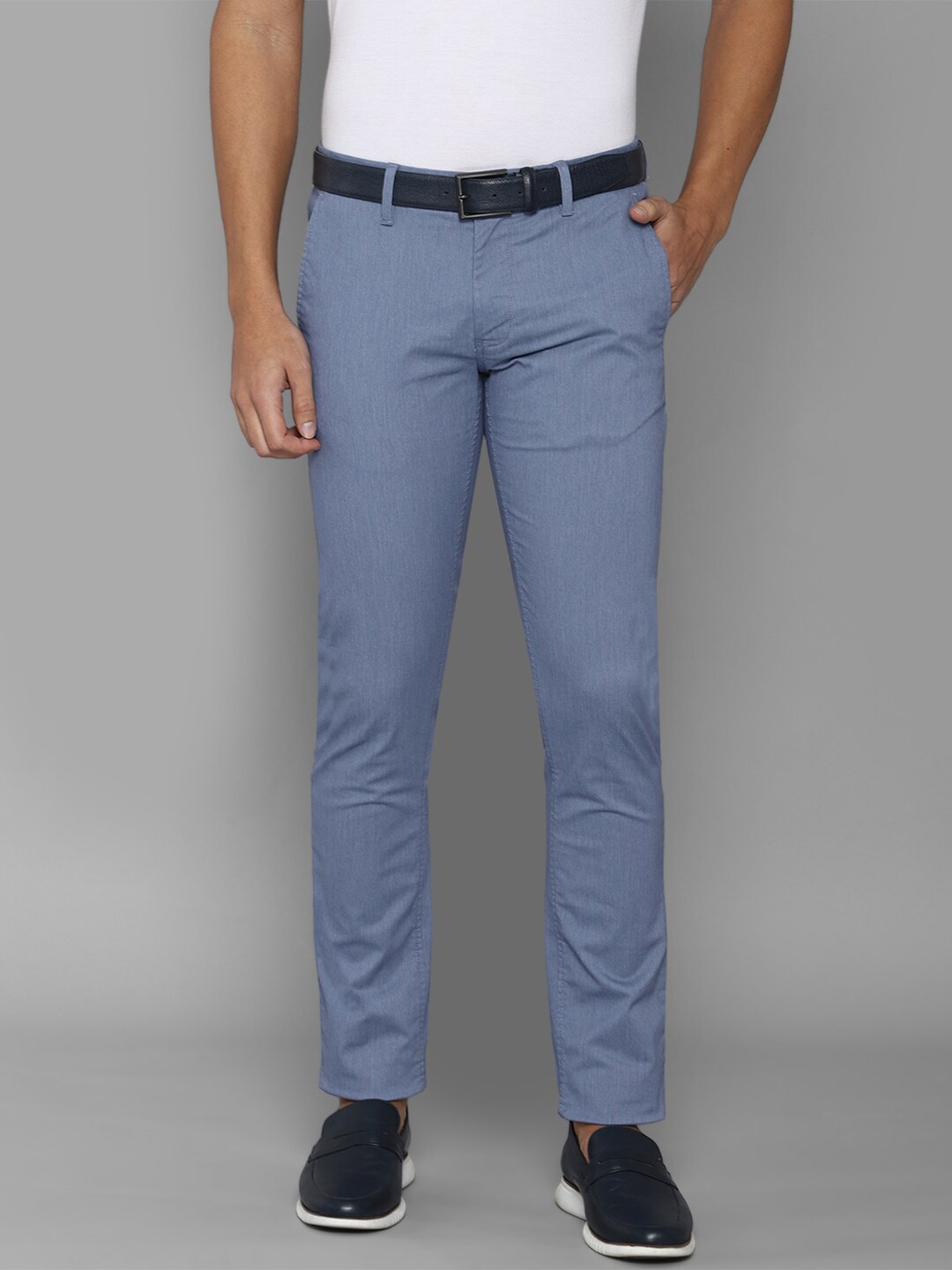 

Louis Philippe Sport Men Slim Fit Cotton Trousers, Blue
