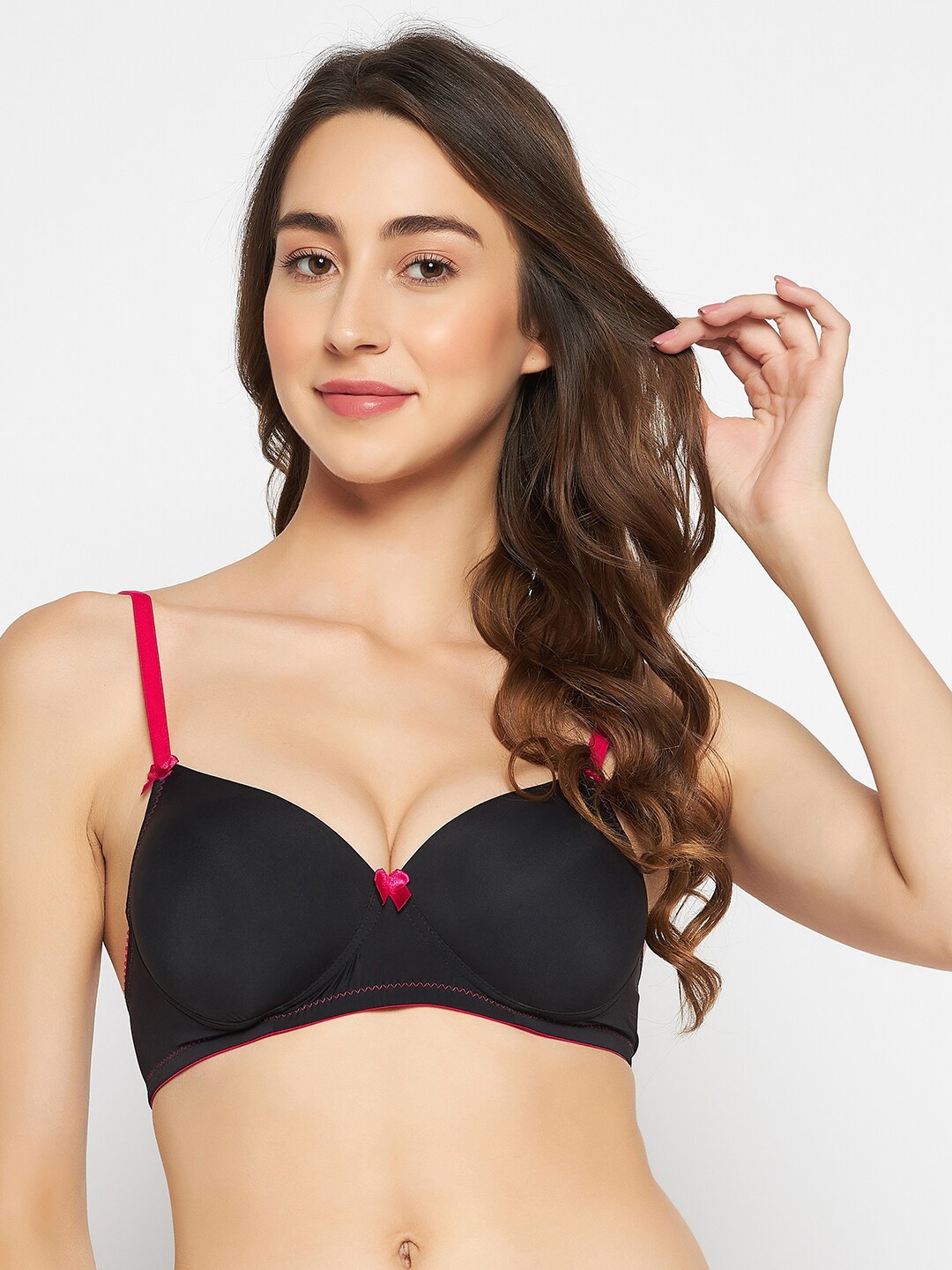 

Clovia Padded Non-Wired Full Cup T-shirt Bra, Black