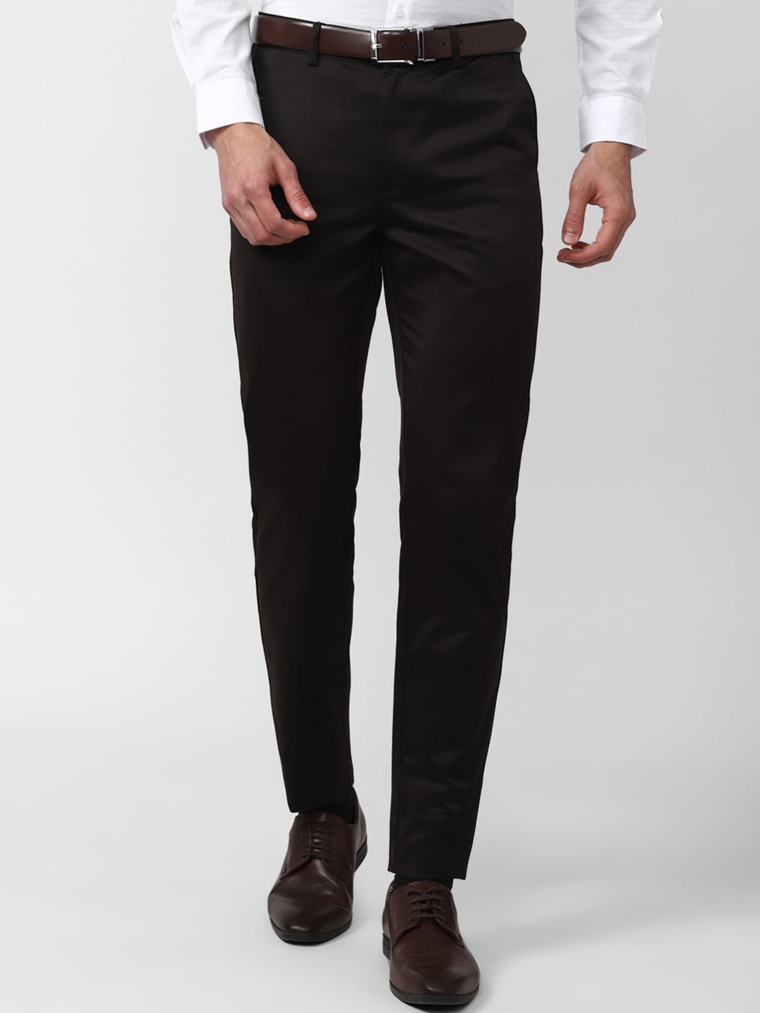 

Peter England Casuals Men Slim Fit Trousers, Black