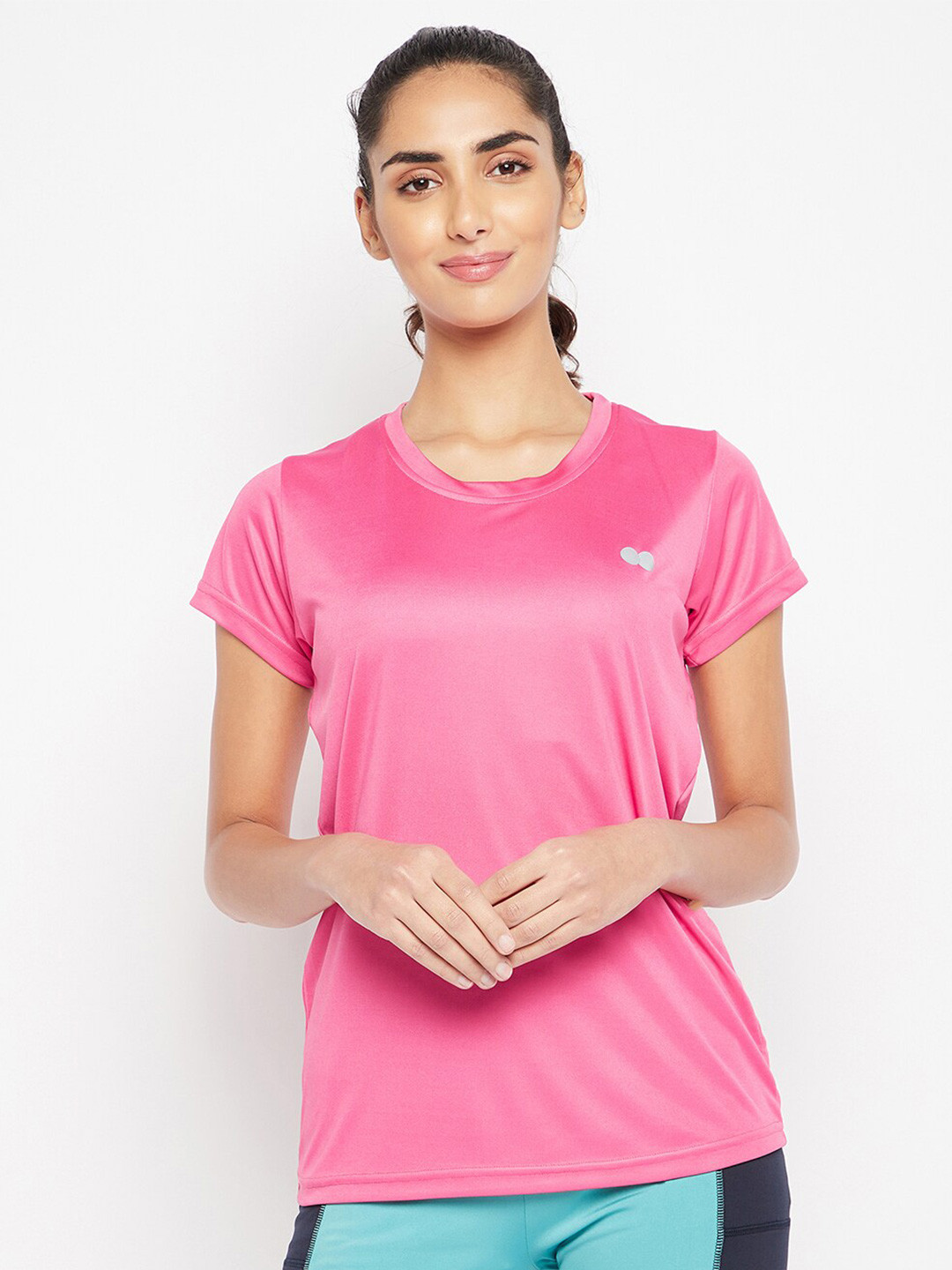 

Clovia Comfort Fit Active T-shirt, Pink