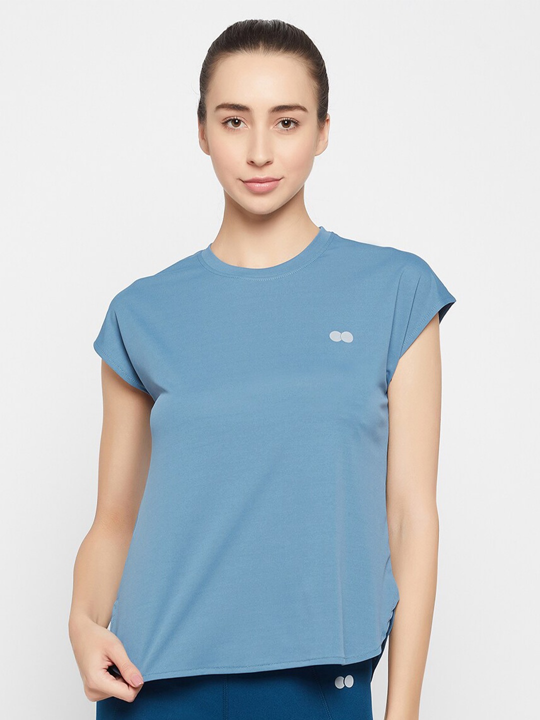 

Clovia Comfort Fit Active T-shirt, Blue
