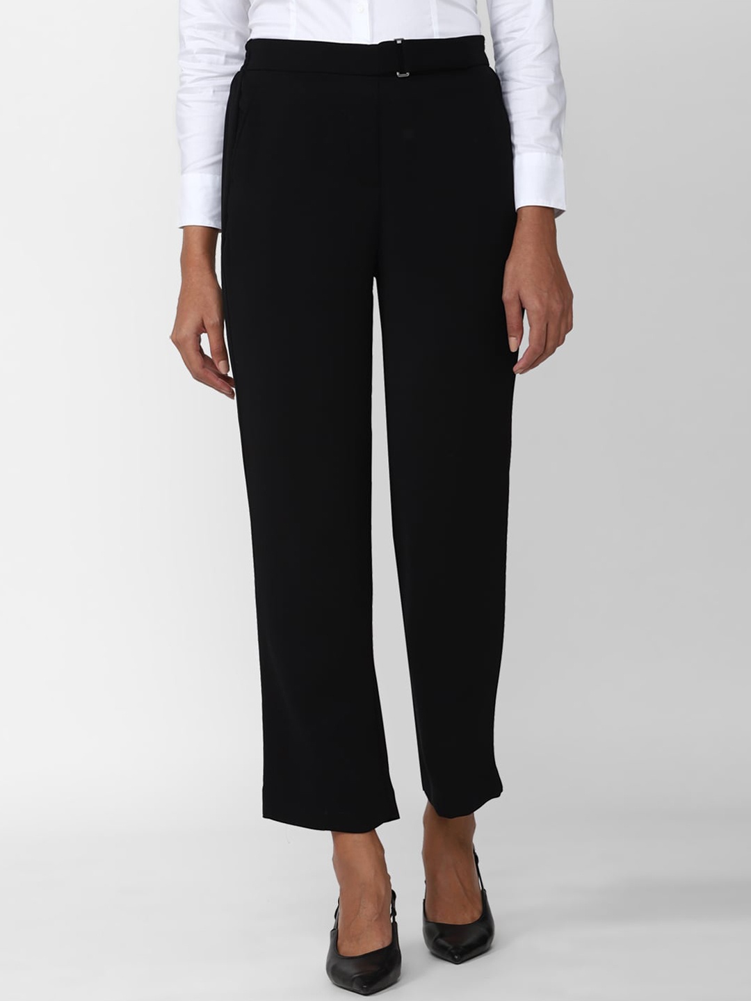 

Van Heusen Woman Women Regular Fit Trousers, Black