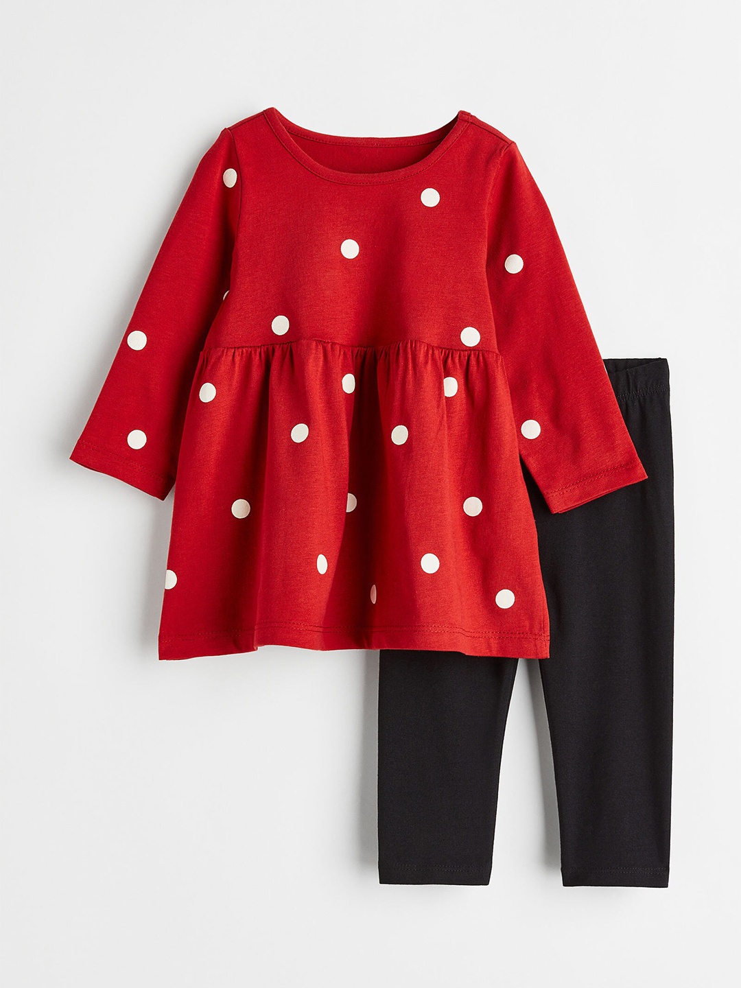 

H&M Girls 2-Piece Cotton Set, Red