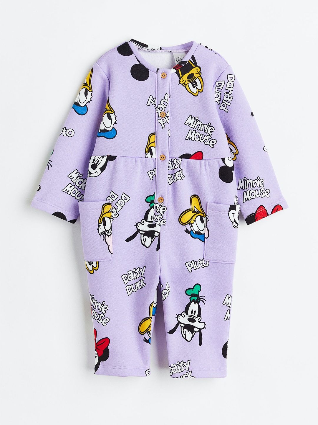 

H&M Girls Patterned Romper Suit, Purple