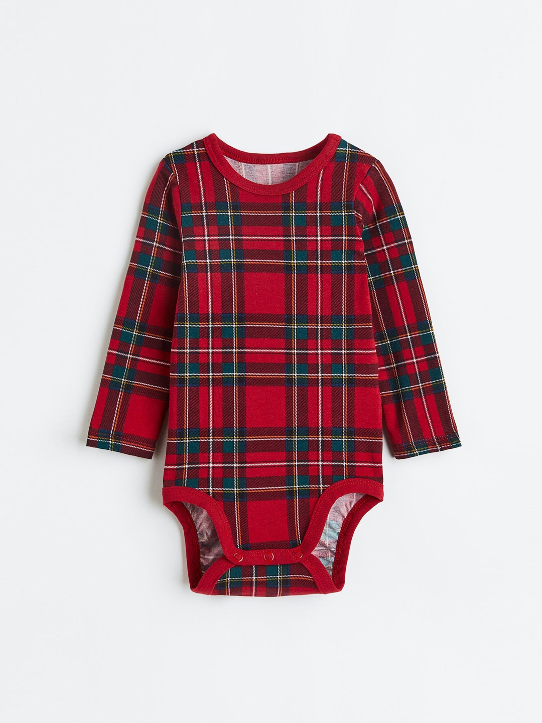 

H&M Girls Long-sleeved Bodysuit, Red