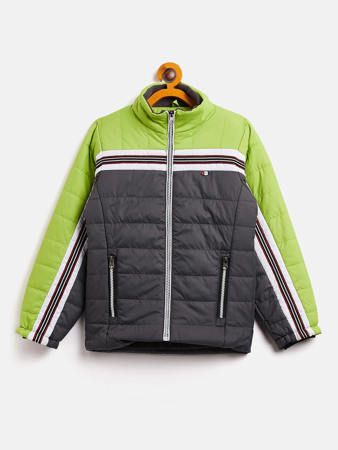 

Duke Boys Colourblocked Puffer Jacket, Grey
