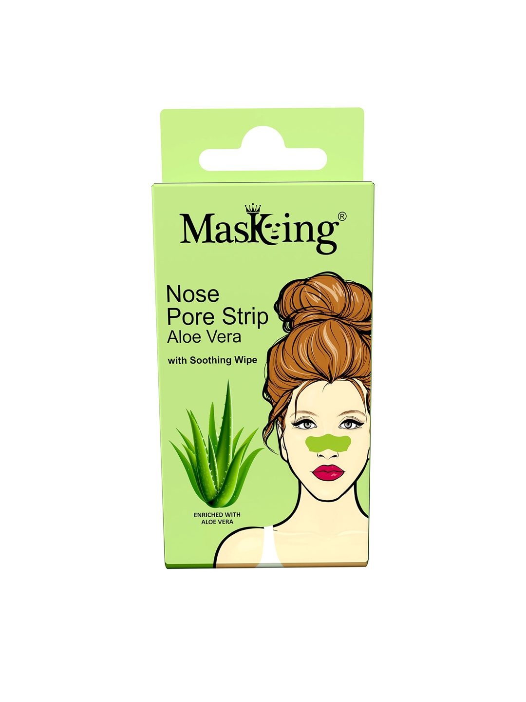

MasKing Beauty Collection Aloe Vera Nose Pore Strips-30gm, Green