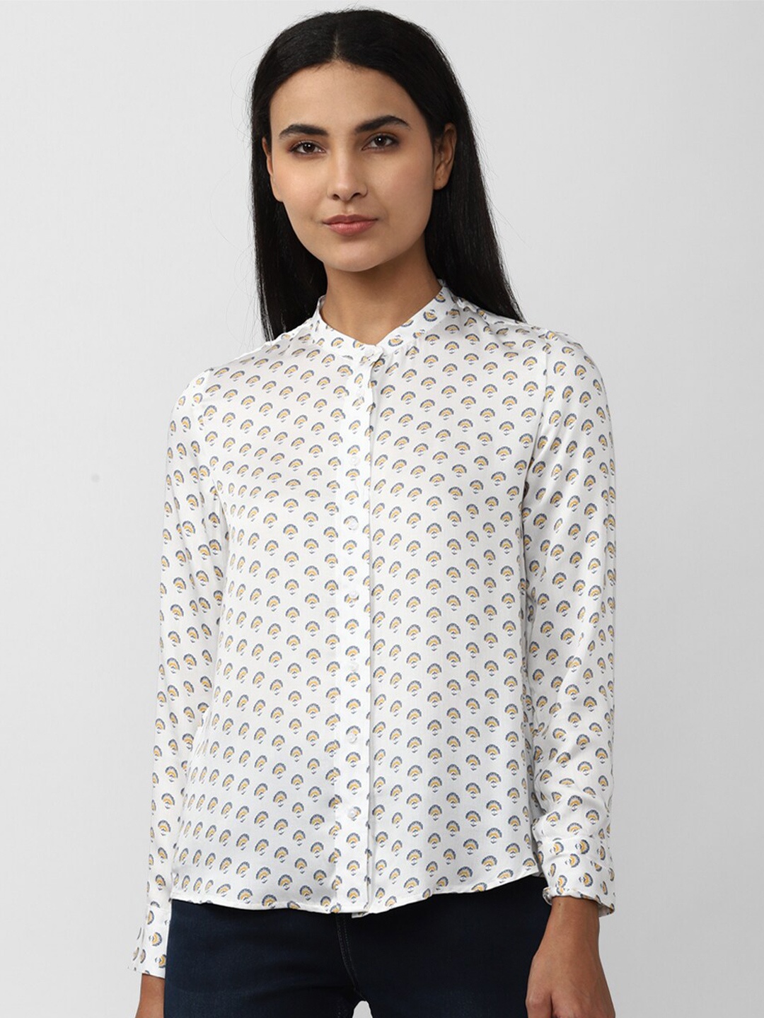 

Van Heusen Woman Printed Formal Shirt, White