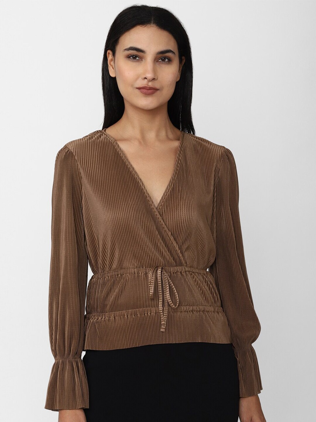 

Van Heusen Woman Wrap Formal Top, Brown