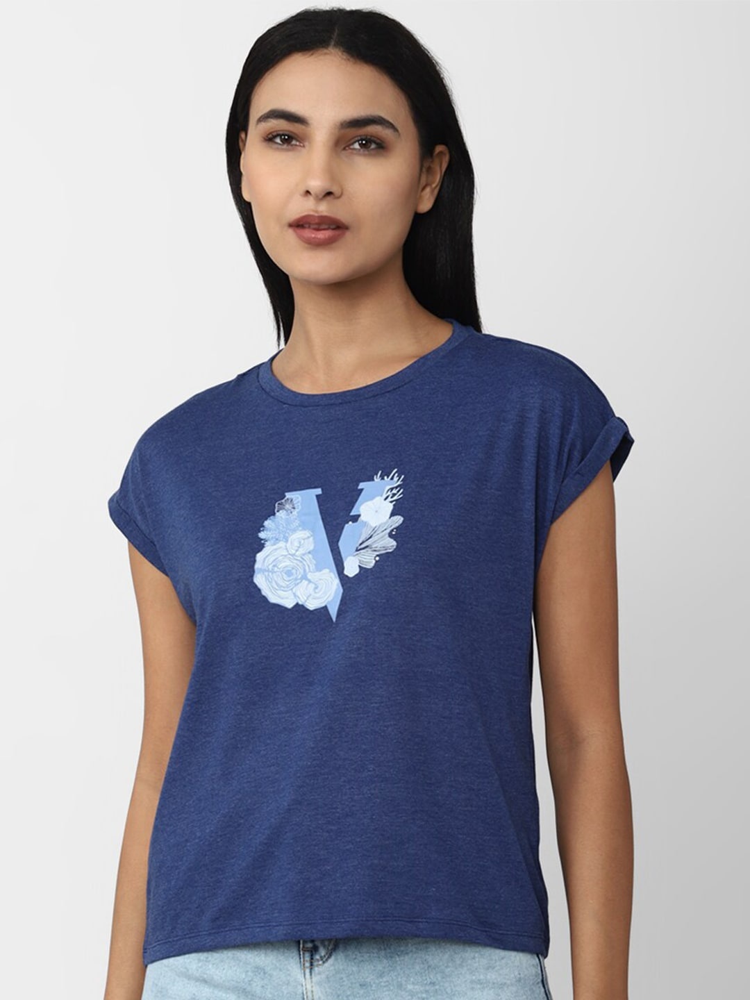 

Van Heusen Woman Print Extended Sleeves Top, Blue