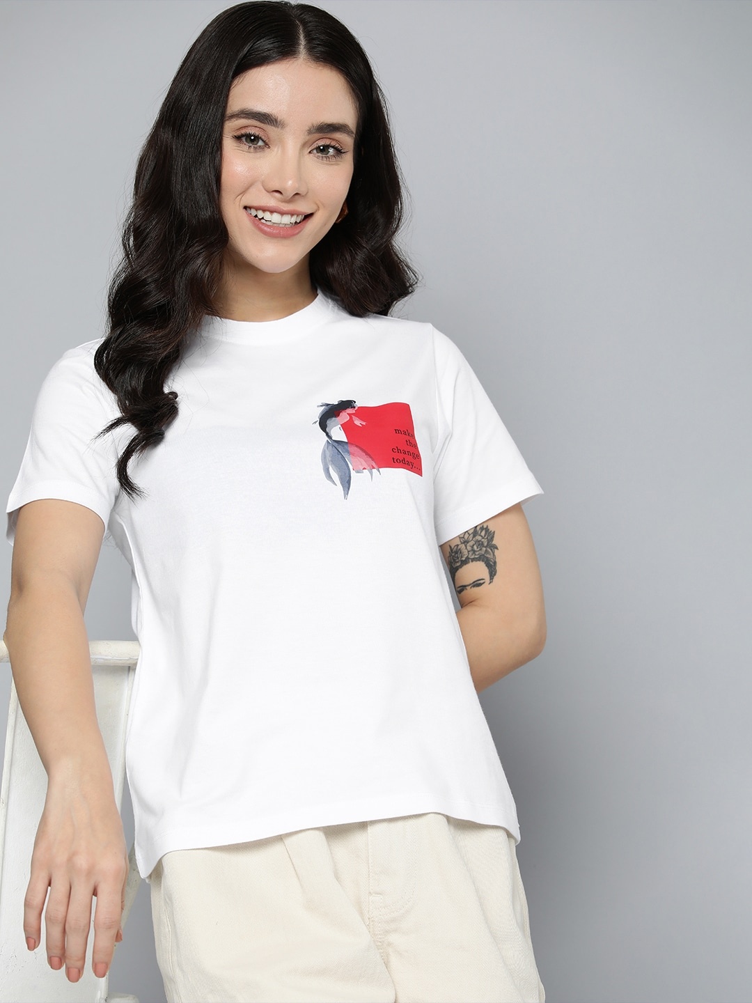 

M&H Our Water Graphic Printed T-shirt, White