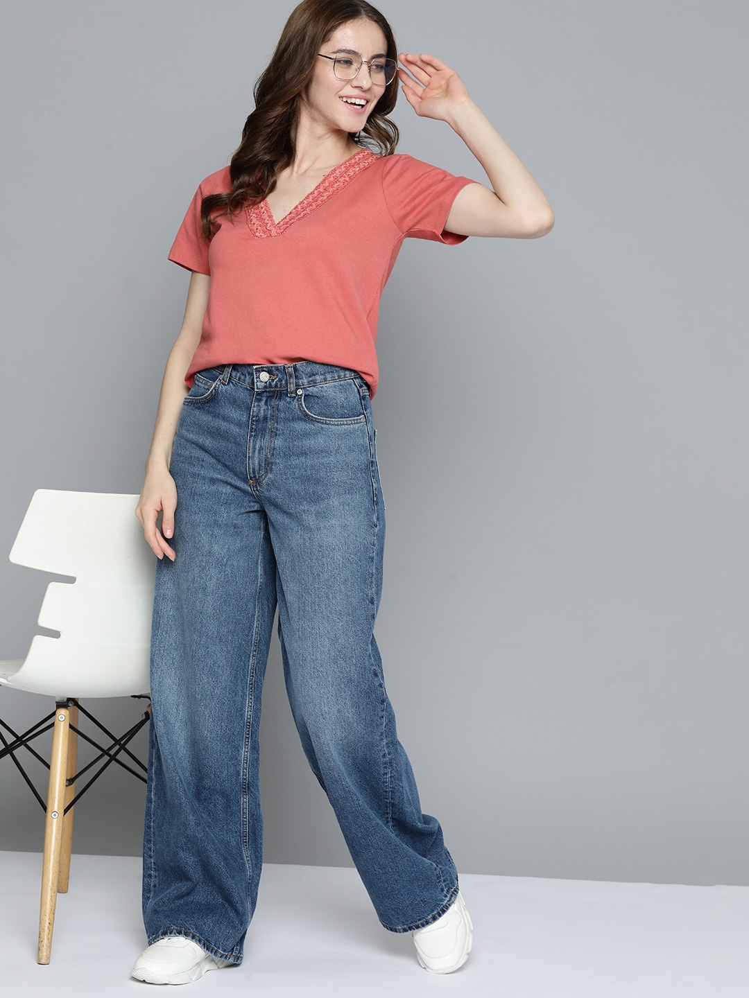 

Mast & Harbour Pure Cotton Solid Top, Rose
