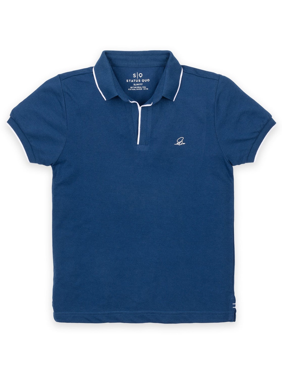 

Status Quo Boys Polo Collar T-shirt, Blue