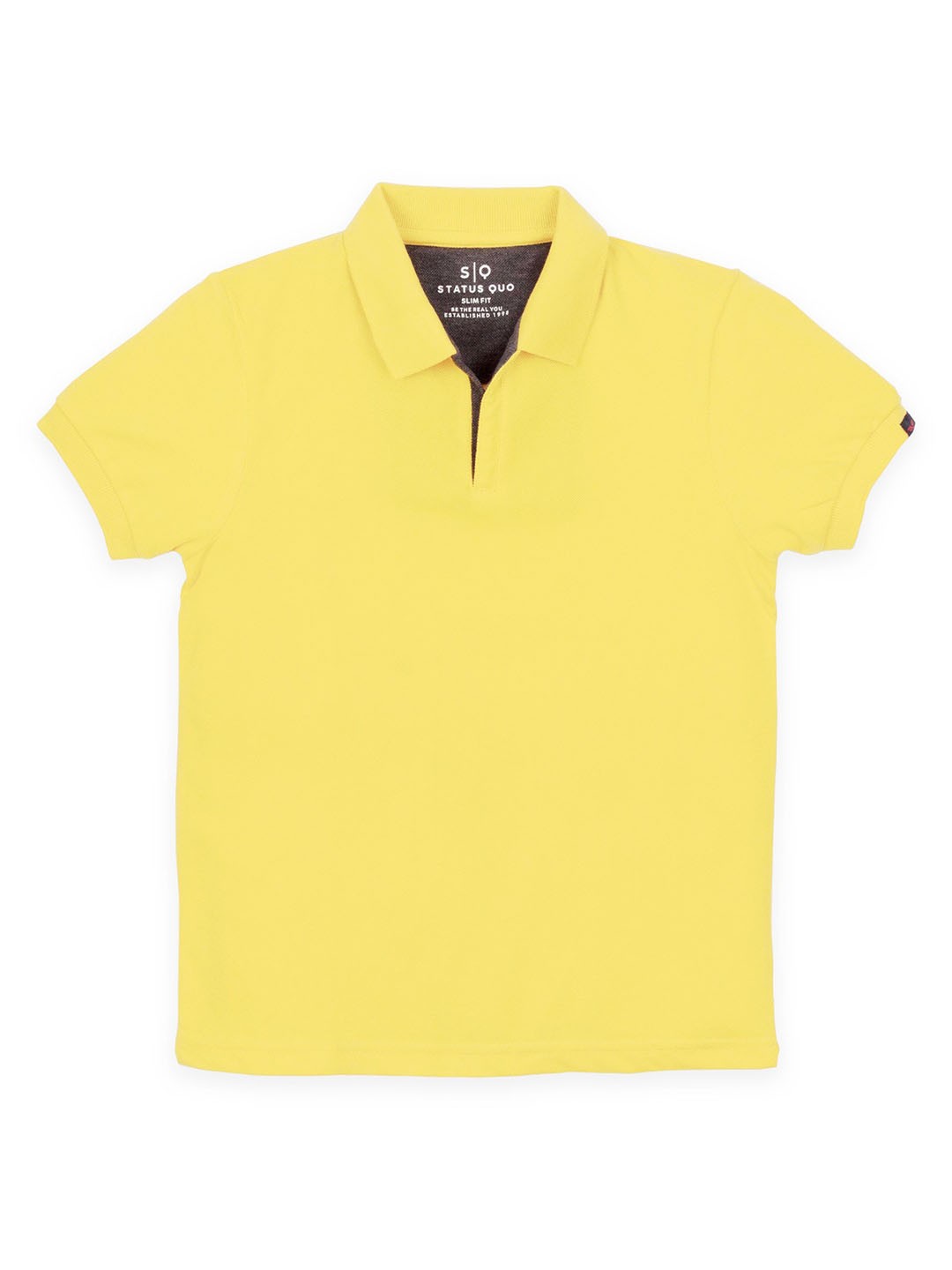 

Status Quo Boys Polo Collar Cotton T-shirt, Yellow