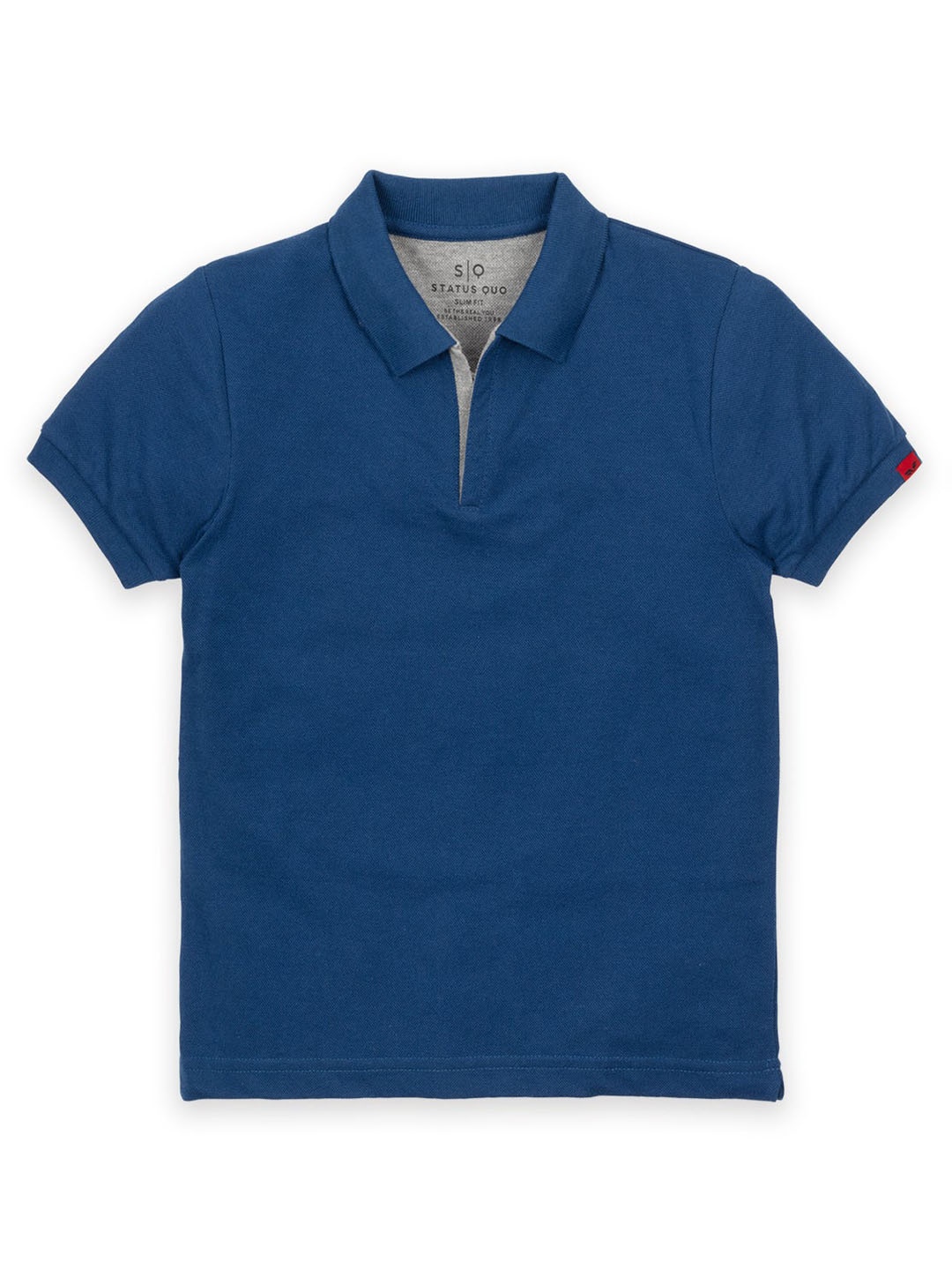 

Status Quo Boys Polo Collar Cotton T-shirt, Blue