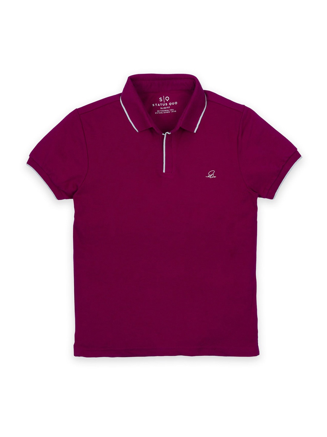 

Status Quo Boys Cotton Polo Collar T-shirt, Burgundy