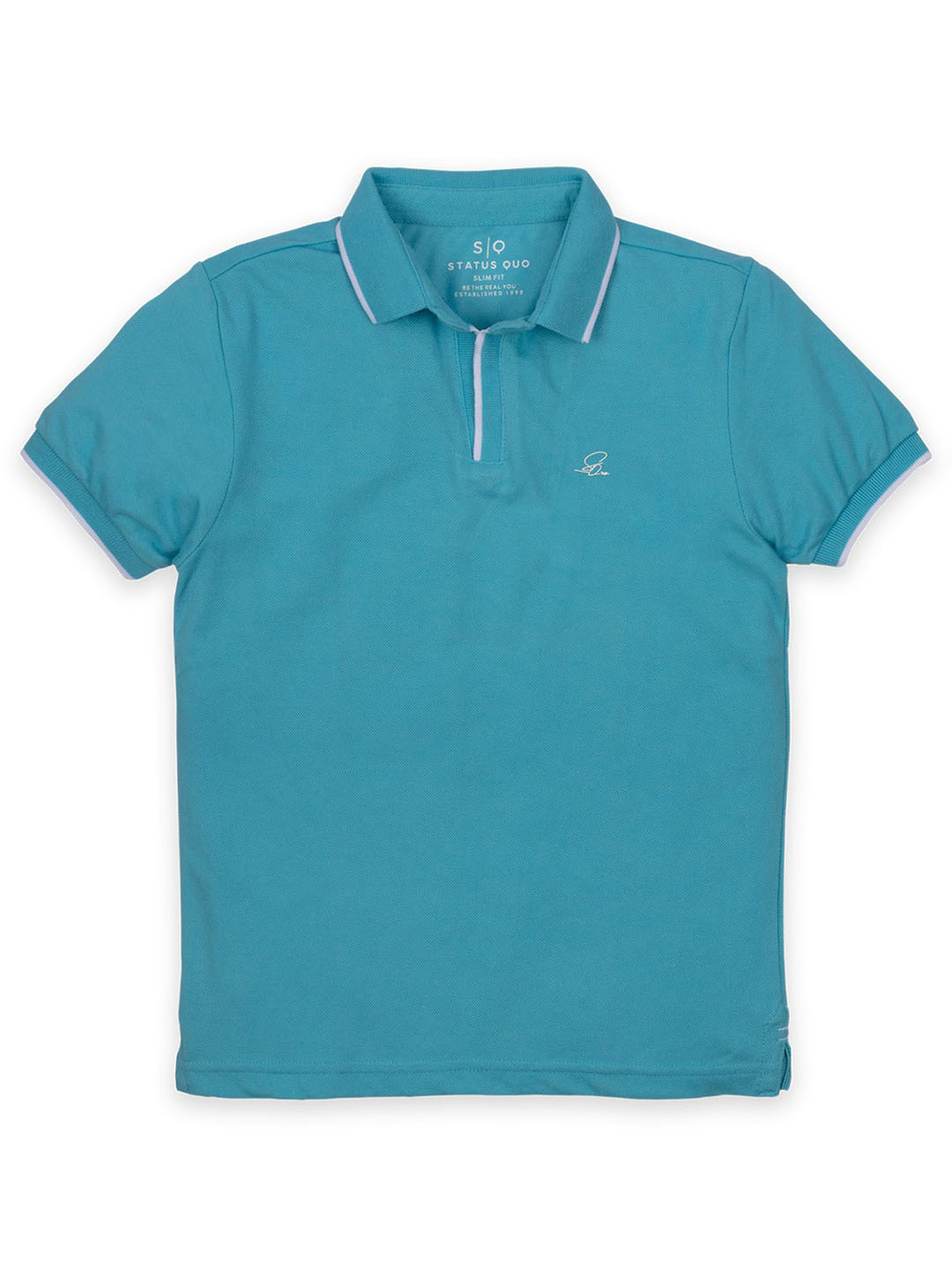 

Status Quo Boys Cotton Polo Collar T-shirt, Blue