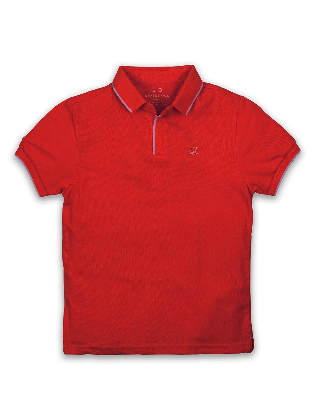 

Status Quo Boys Cotton Polo Collar T-shirt, Red