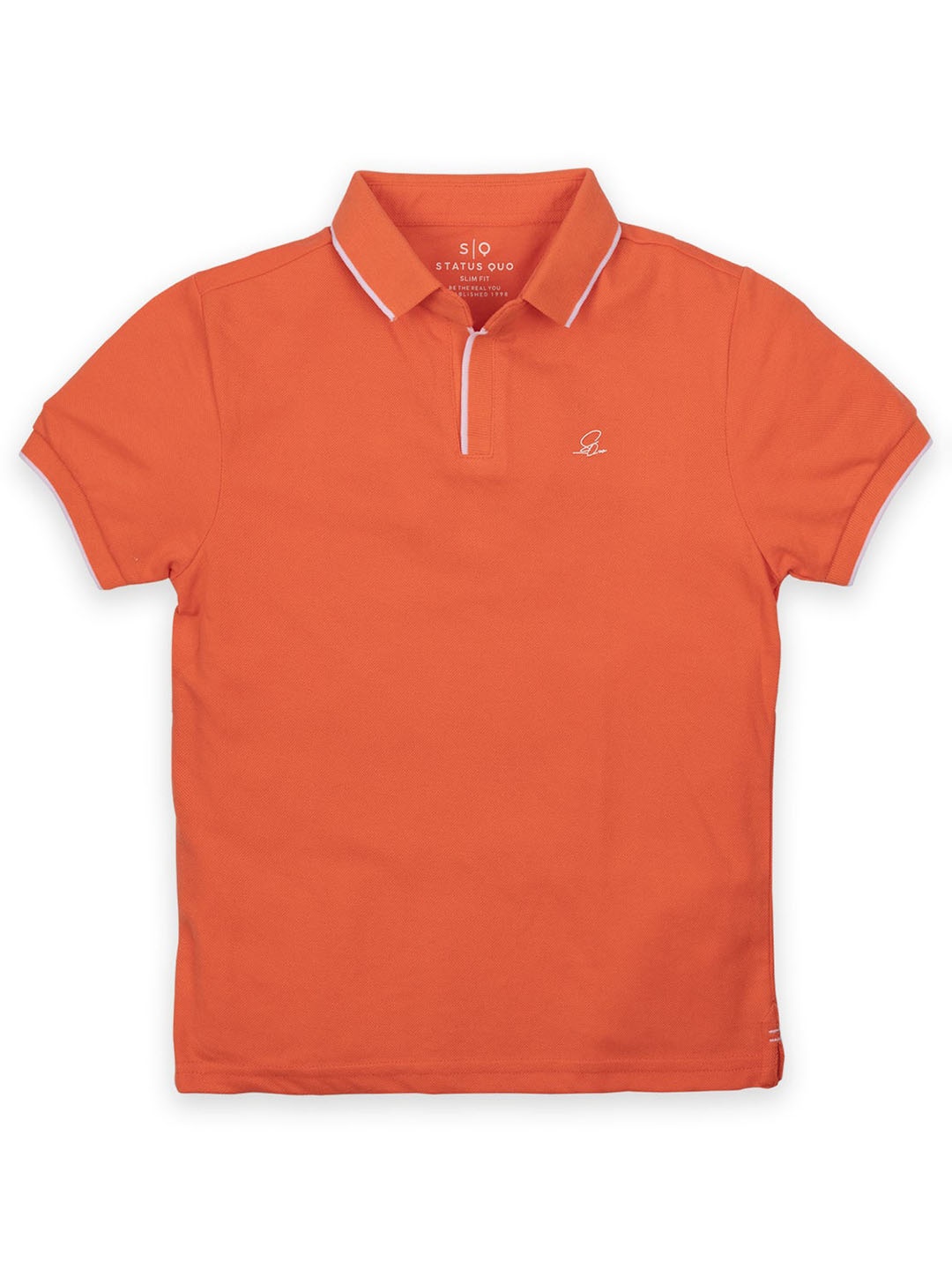 

Status Quo Boys Cotton Polo Collar T-shirt, Orange