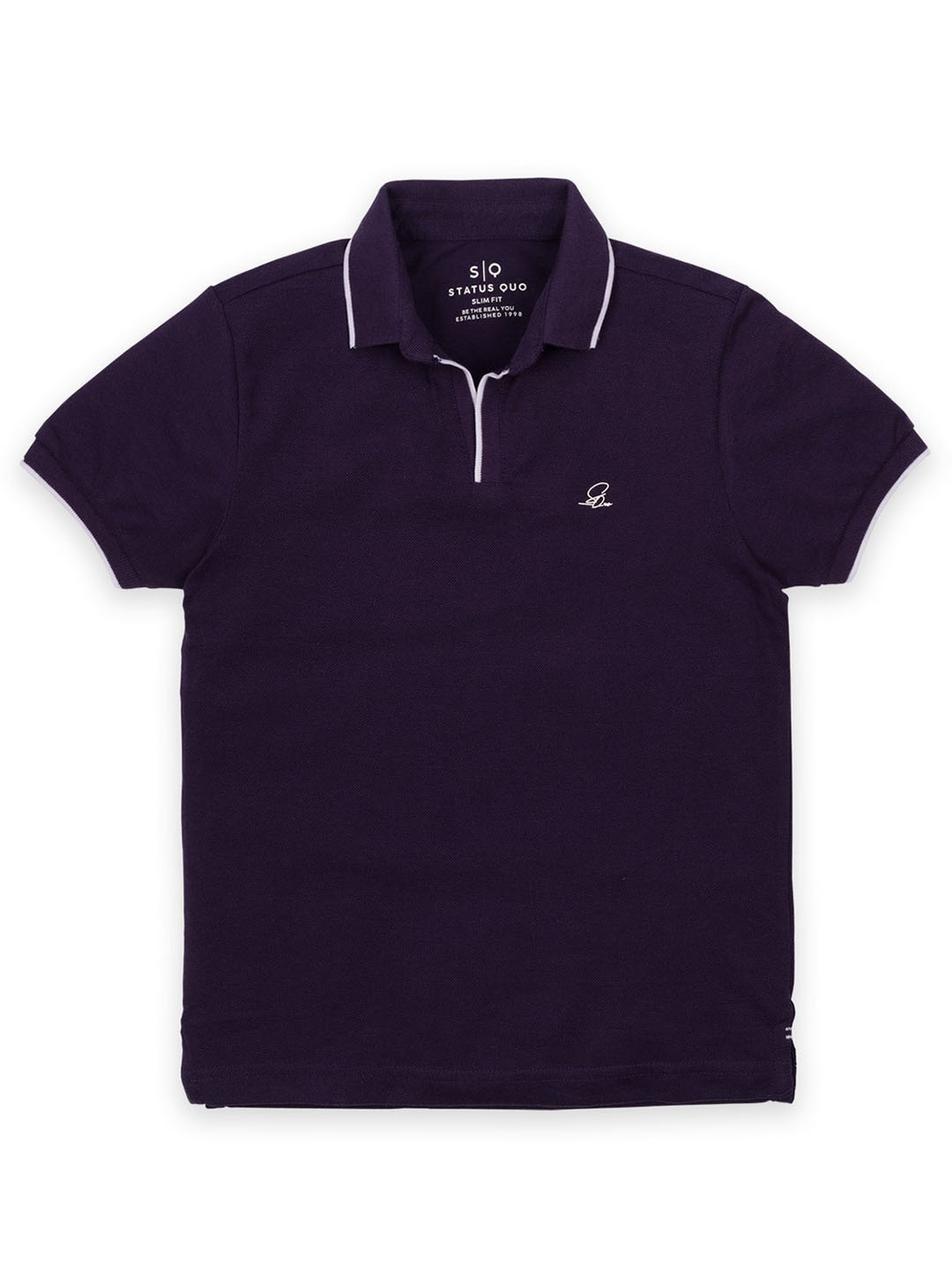 

Status Quo Kids Boys Cotton Polo Collar T-shirt, Purple